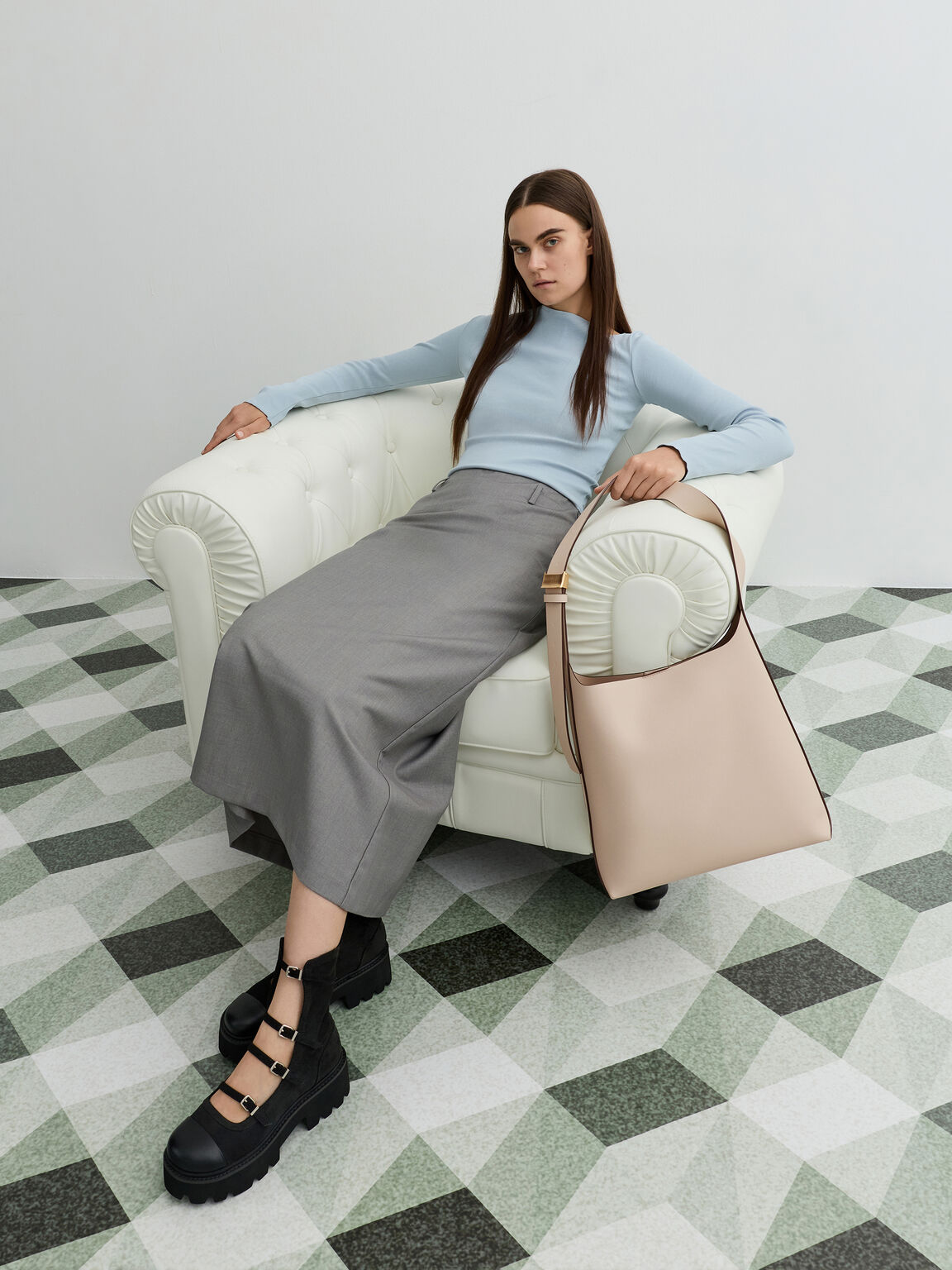 Edna エドナ トートバッグ, オーツ, hi-res