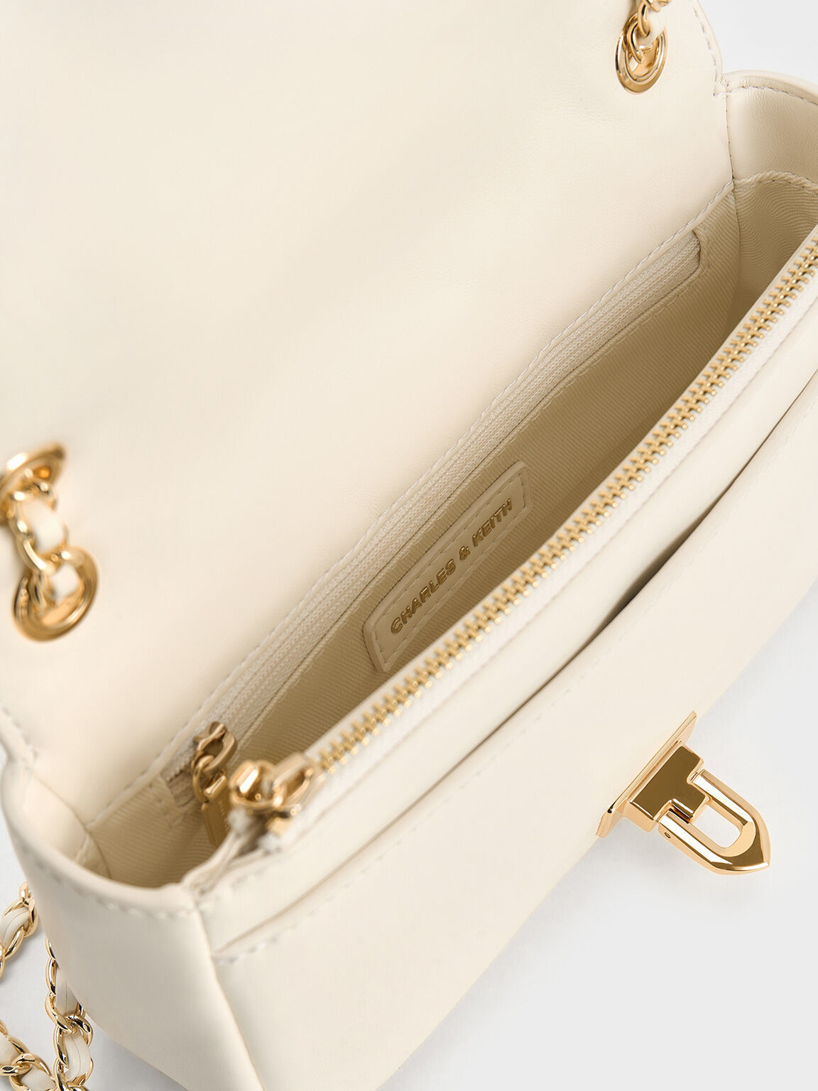 Arwen アルウェン&nbsp;キルトショルダーバッグ, クリーム, hi-res