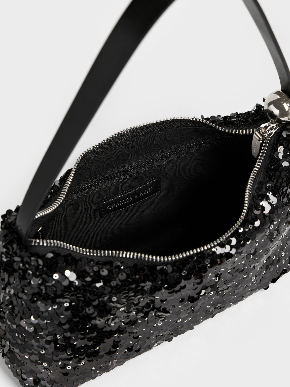 Jesmyn ジェスミン シークインツーウェイバッグ, ノワール, hi-res