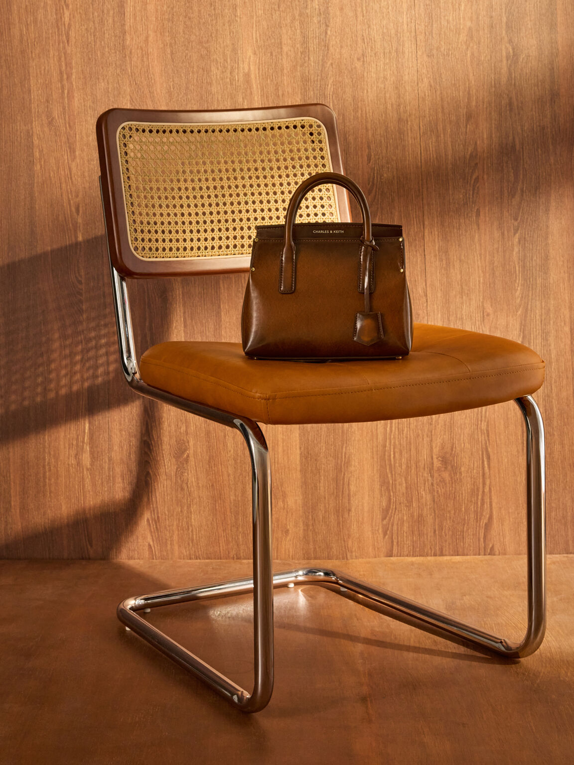 Rene ルネ ストラクチャートートバッグ, タン, hi-res