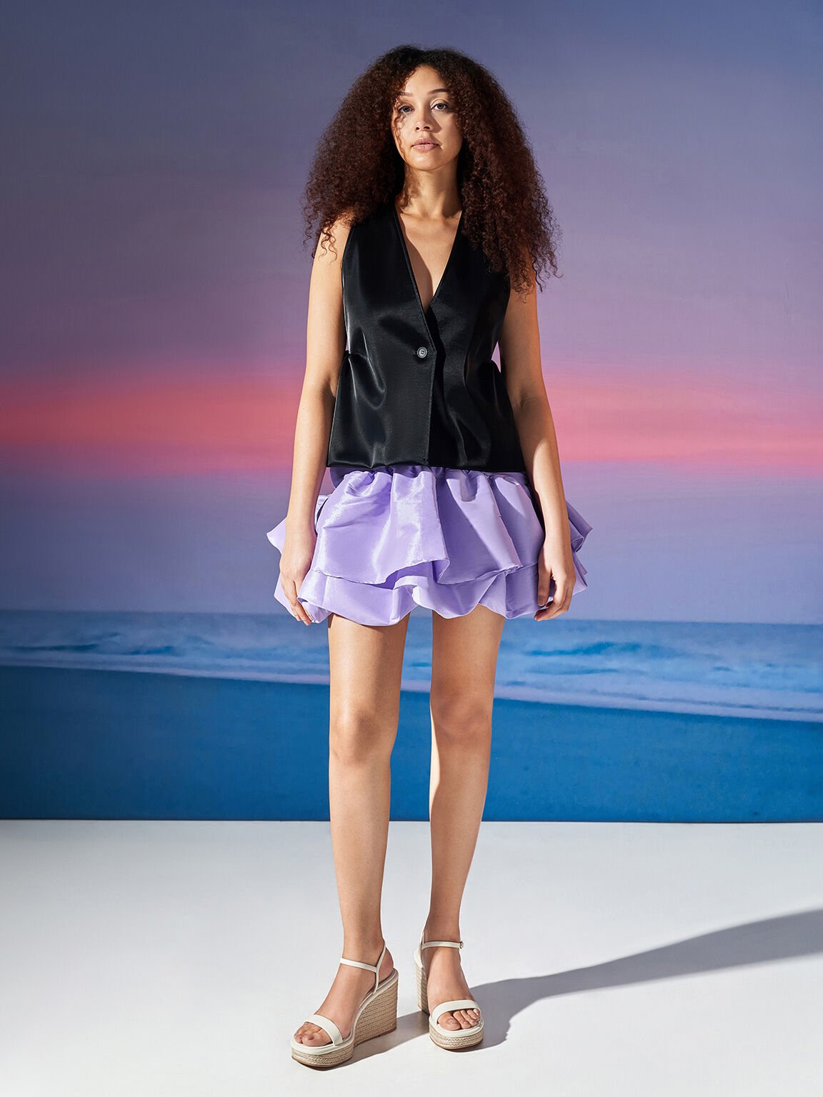 エスパドリーユ ウエッジ, クリーム, hi-res