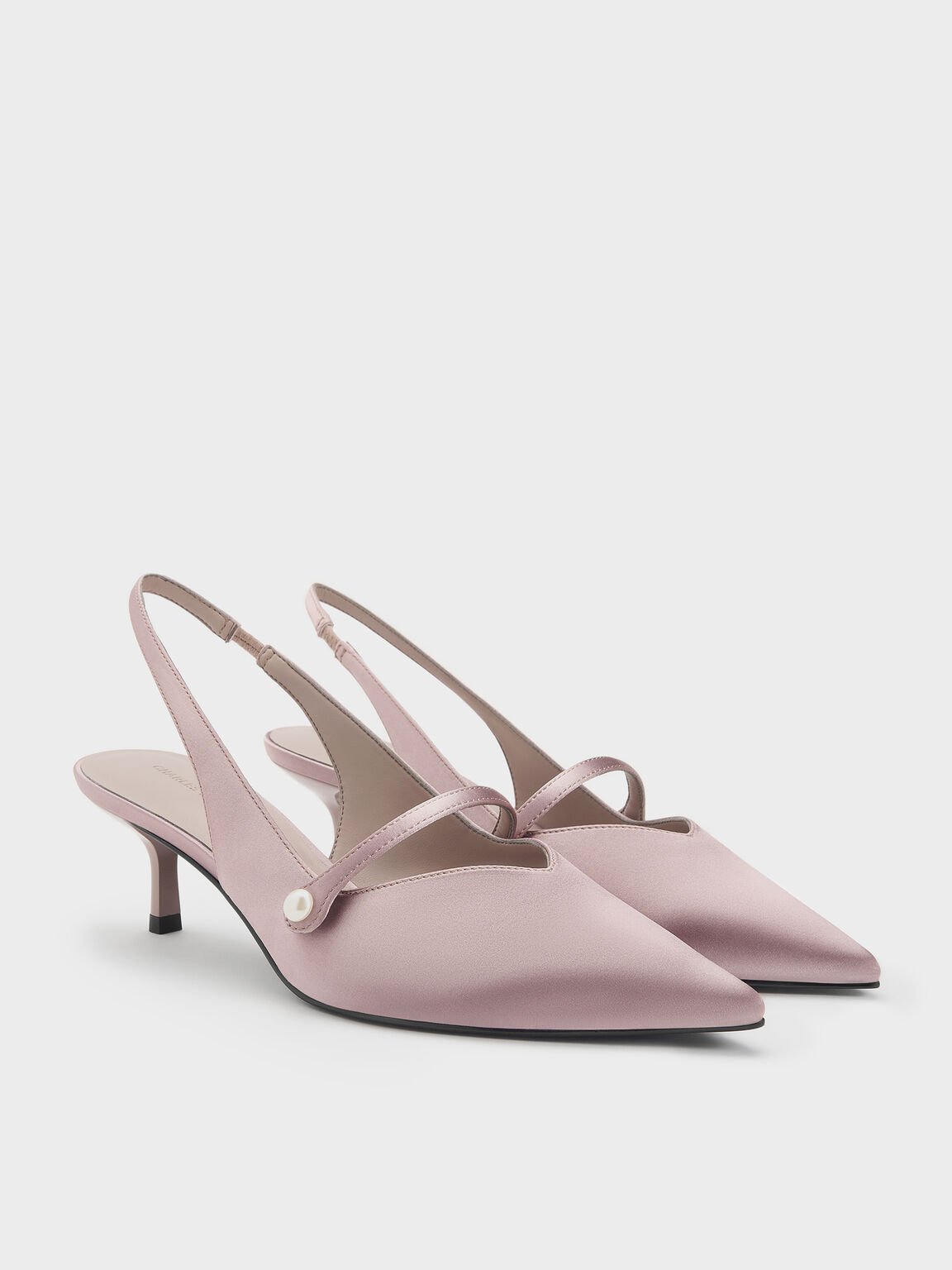 Helena ヘレナ パールスリングバックキトゥンヒール, モーヴ, hi-res