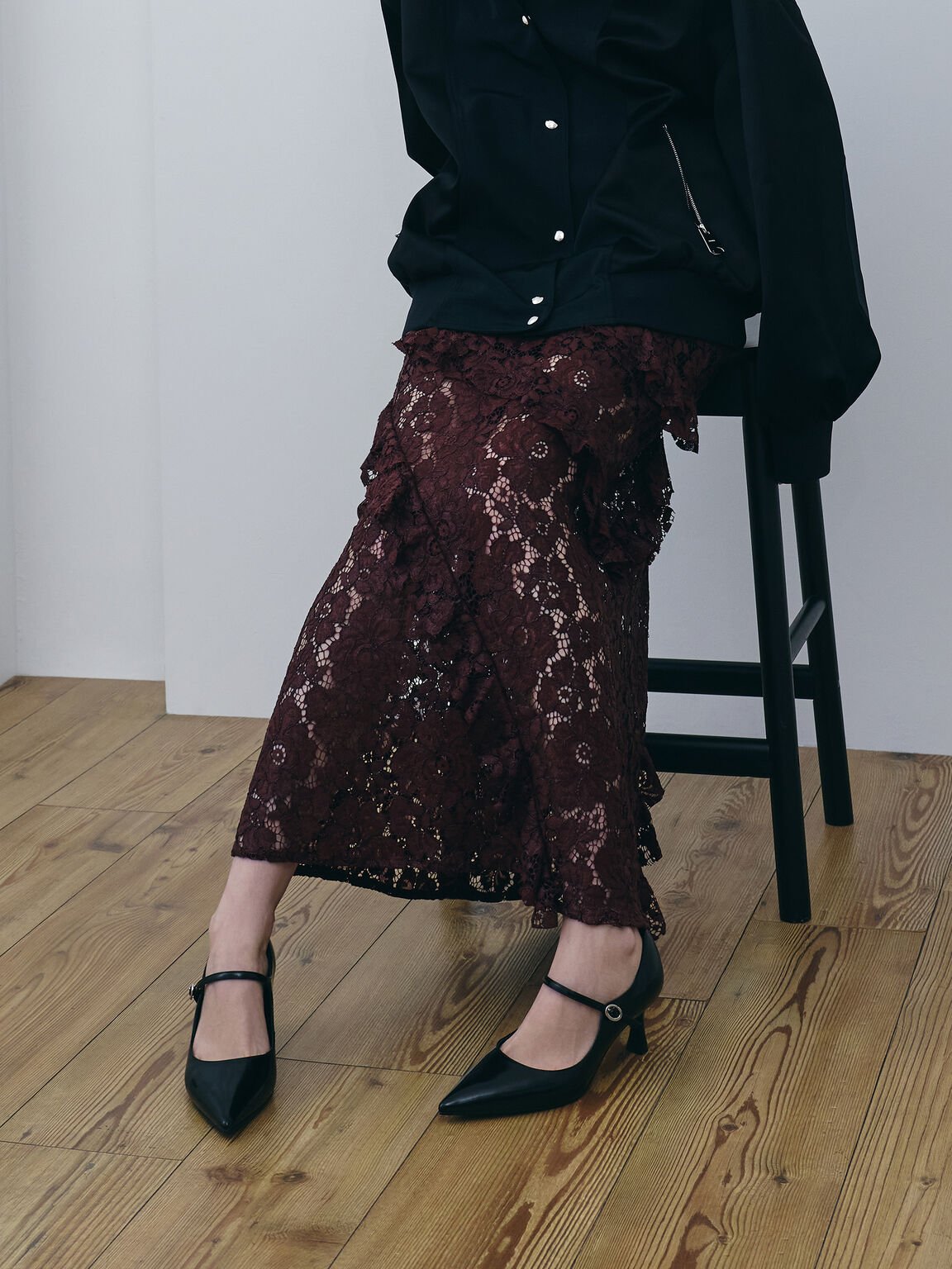 ポインテッドメリージェーンパンプス, ブラックボックス, hi-res