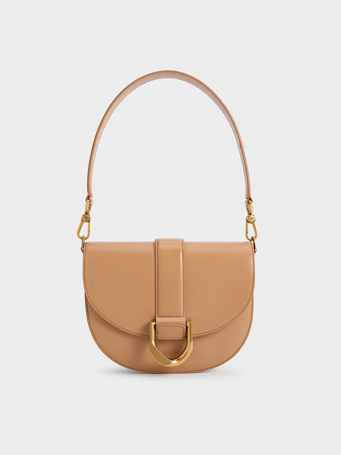 Gabine ガビーヌ レザーサドルバッグ - トフィー | CHARLES & KEITH