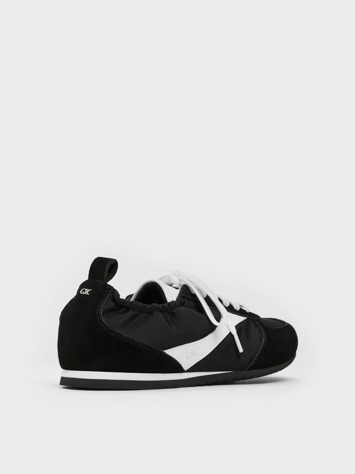 Jace ジェイス レザースニーカー, ブラックテクスチャード, hi-res