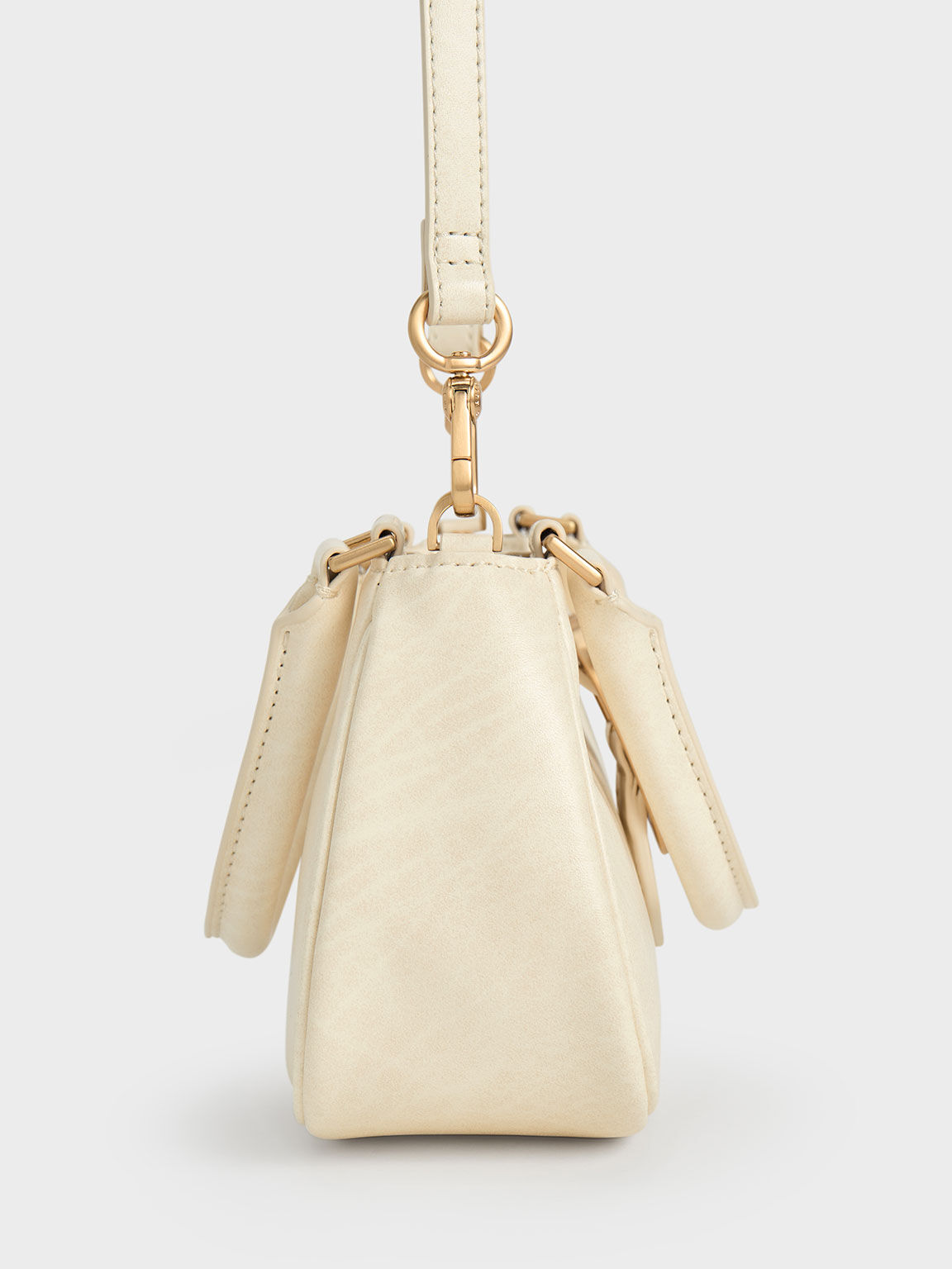 Avis アビス ベルトトップハンドルバッグ, クリーム, hi-res