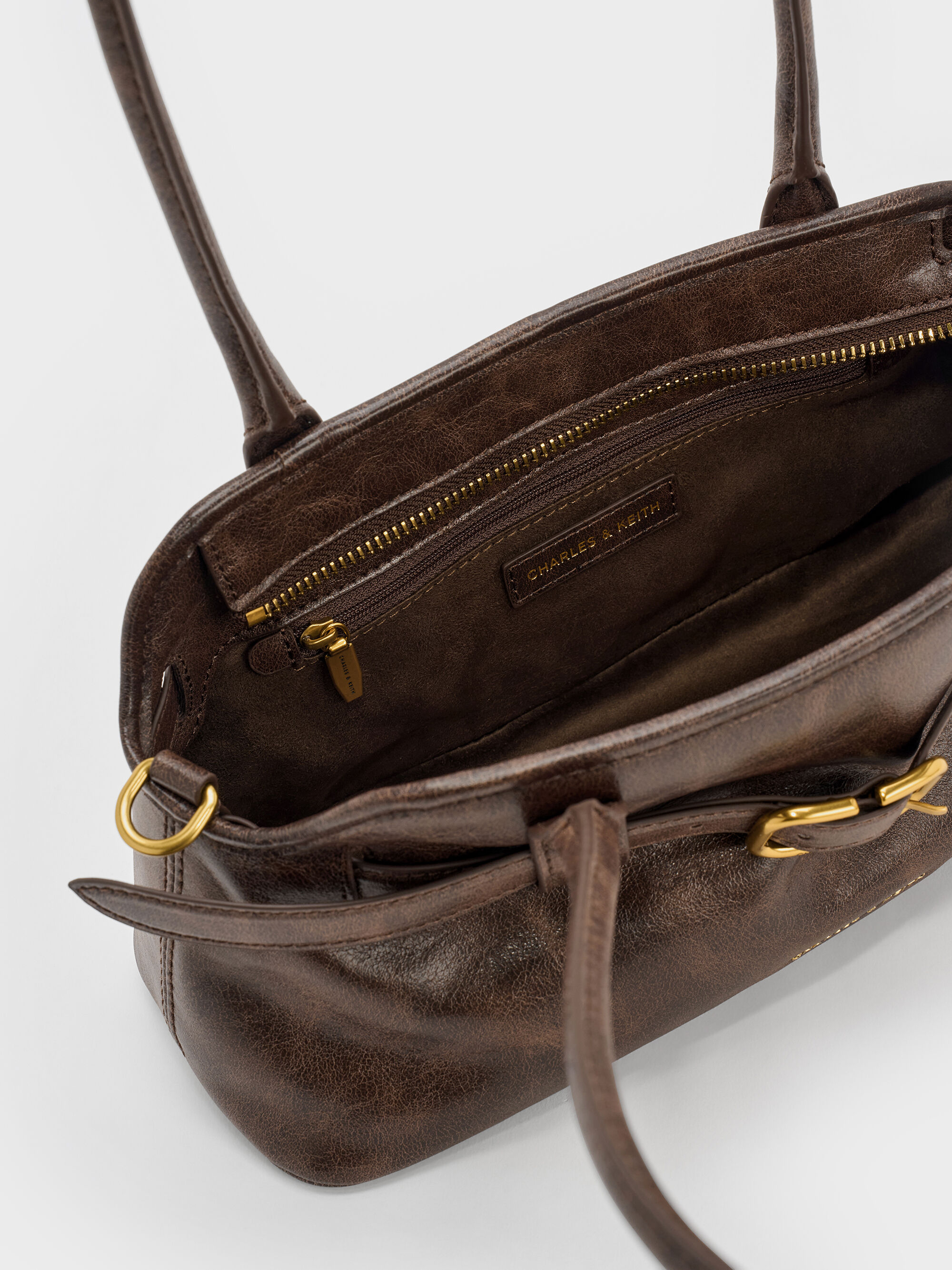 ハンドバッグ(レディース) - ブラウン | CHARLES & KEITH (チャールズ