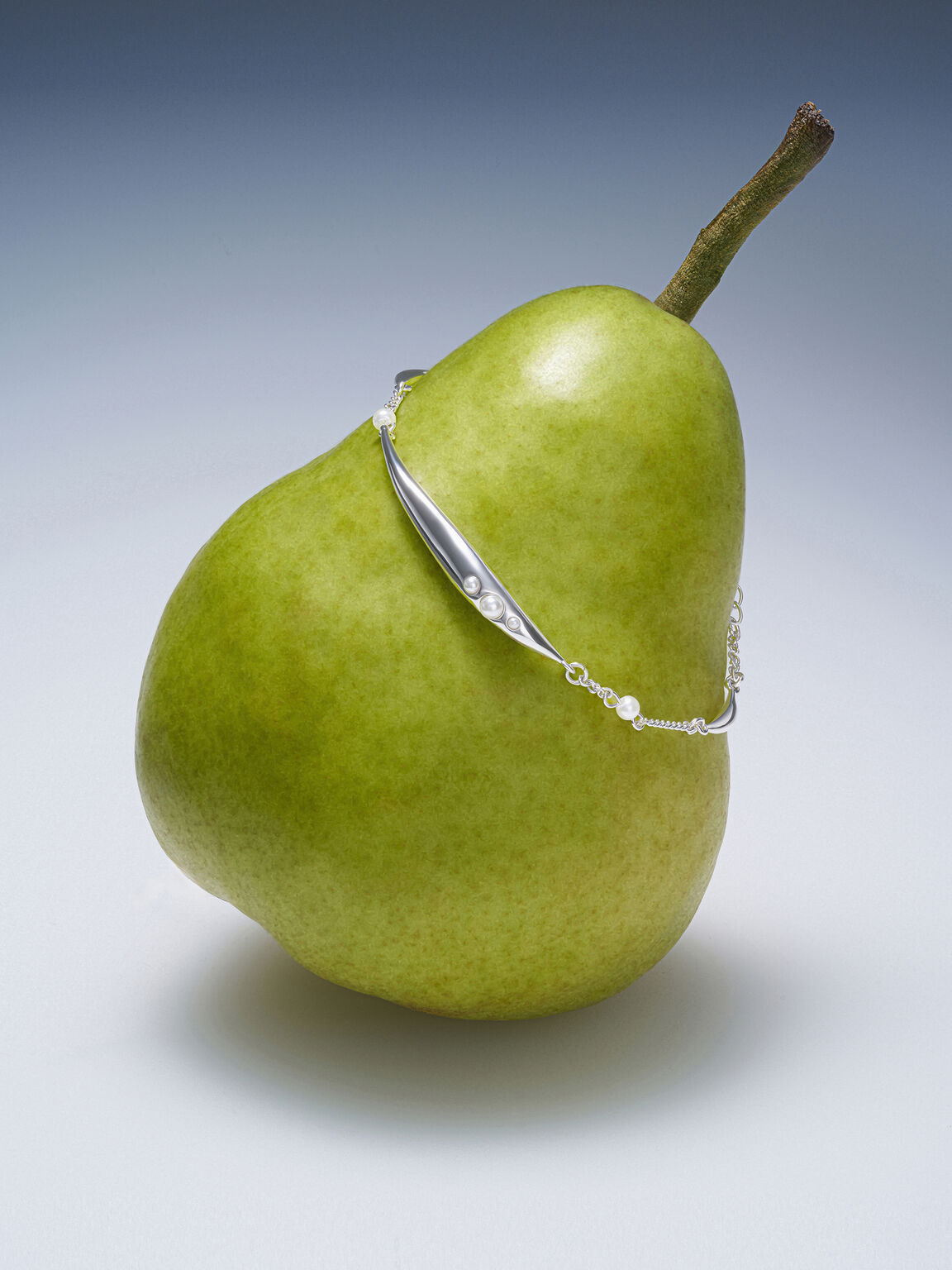 Corrine コリーヌ パールスカルプチュアブレスレット, シルバー, hi-res