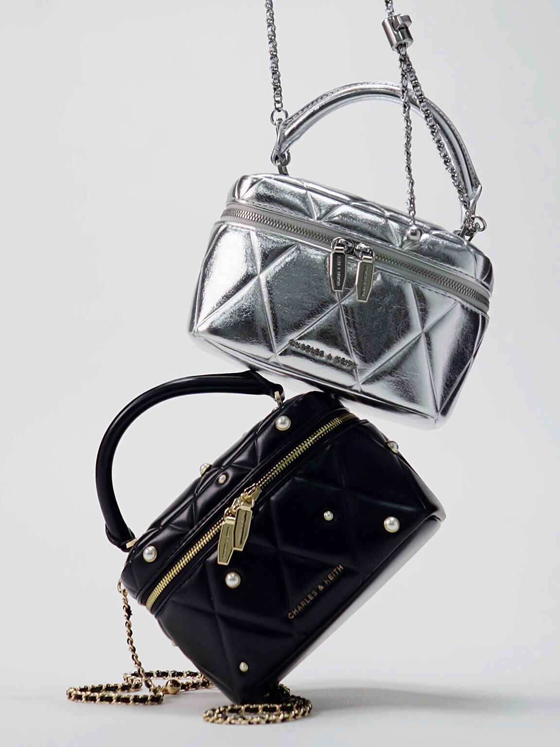 クロスボディバッグ(レディース) - シルバー | CHARLES & KEITH