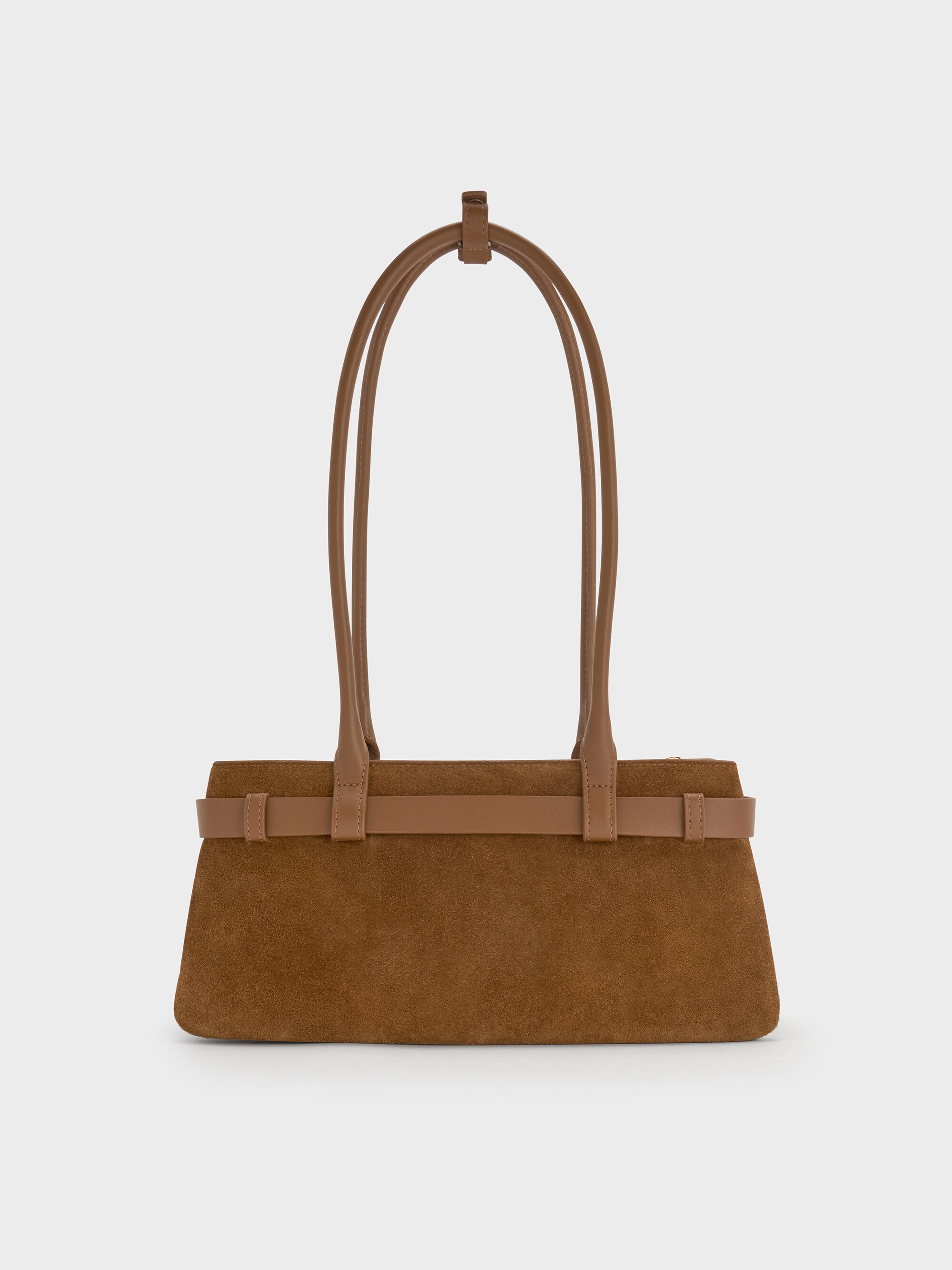 TODAYFUL♡スウェードショルダーバッグ＊キャメル♡ EFOLE（エフォル） ショルダーバッグ バッグ 「ZOZO限定」Suede belted