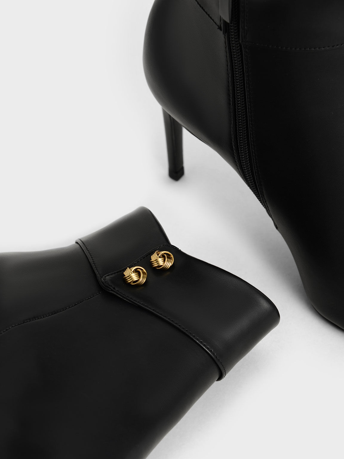 スティレットヒールエンベリッシュド アンクルブーツ, ブラック, hi-res