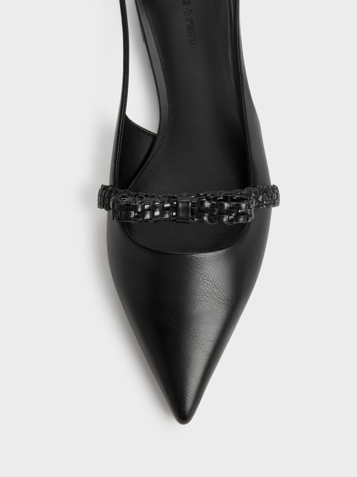 Kaleen カリーン スリングバックフラット, ブラック, hi-res