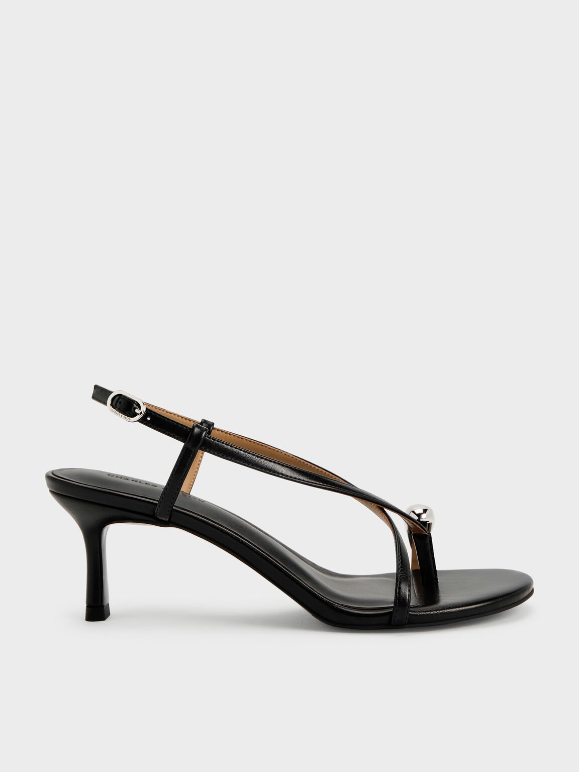 Raina レイナ トゥリングヒールサンダル, ブラック, hi-res