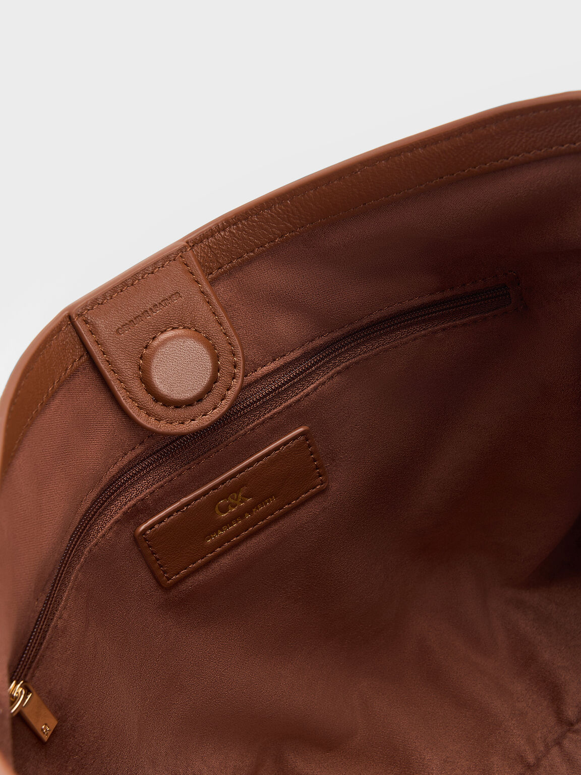 Gabine ガビーヌ レザーベルトホーボーバッグ, チョコレート, hi-res