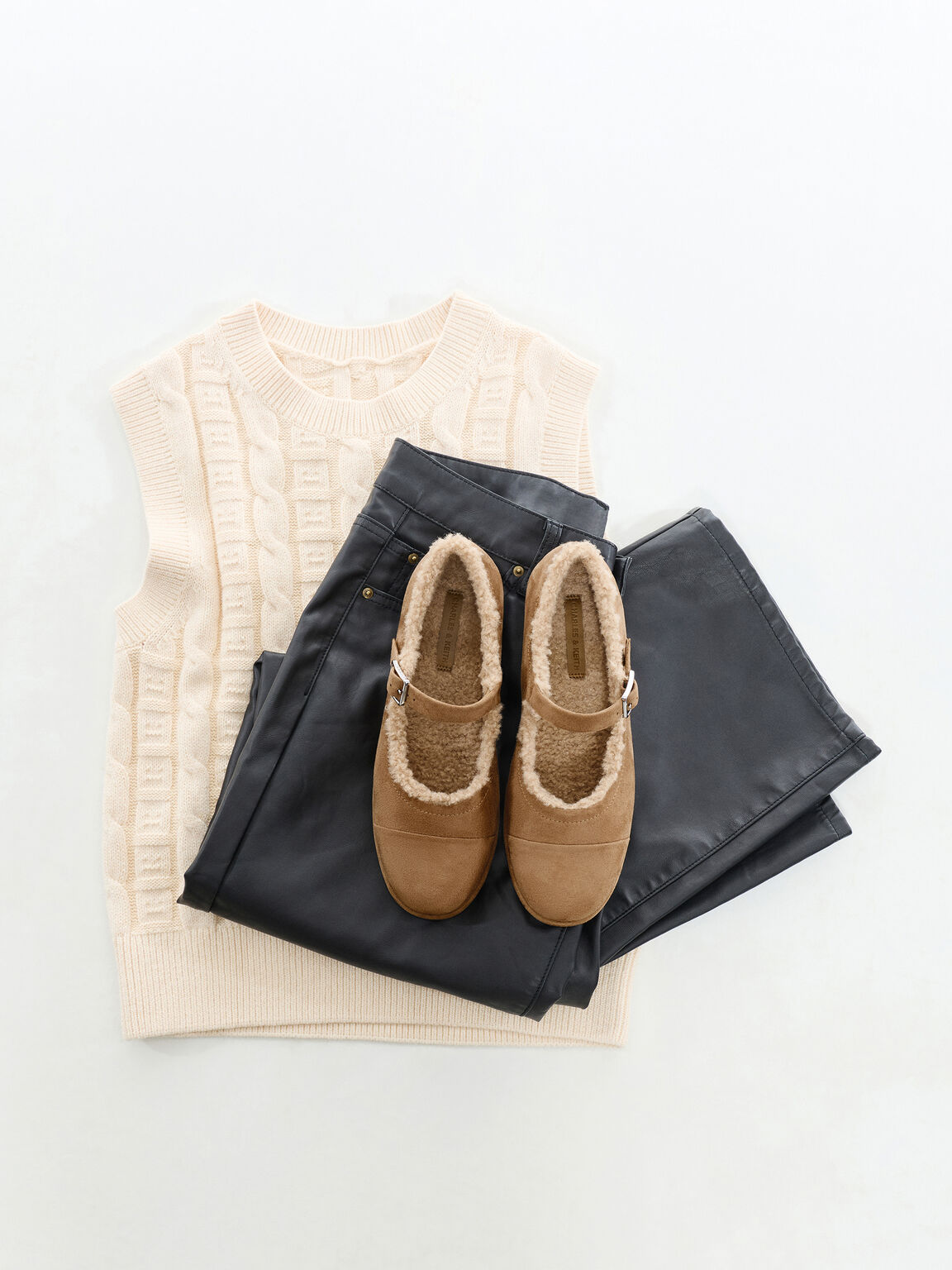 Franca フランカ ファーライン メリージェーン, サンド, hi-res