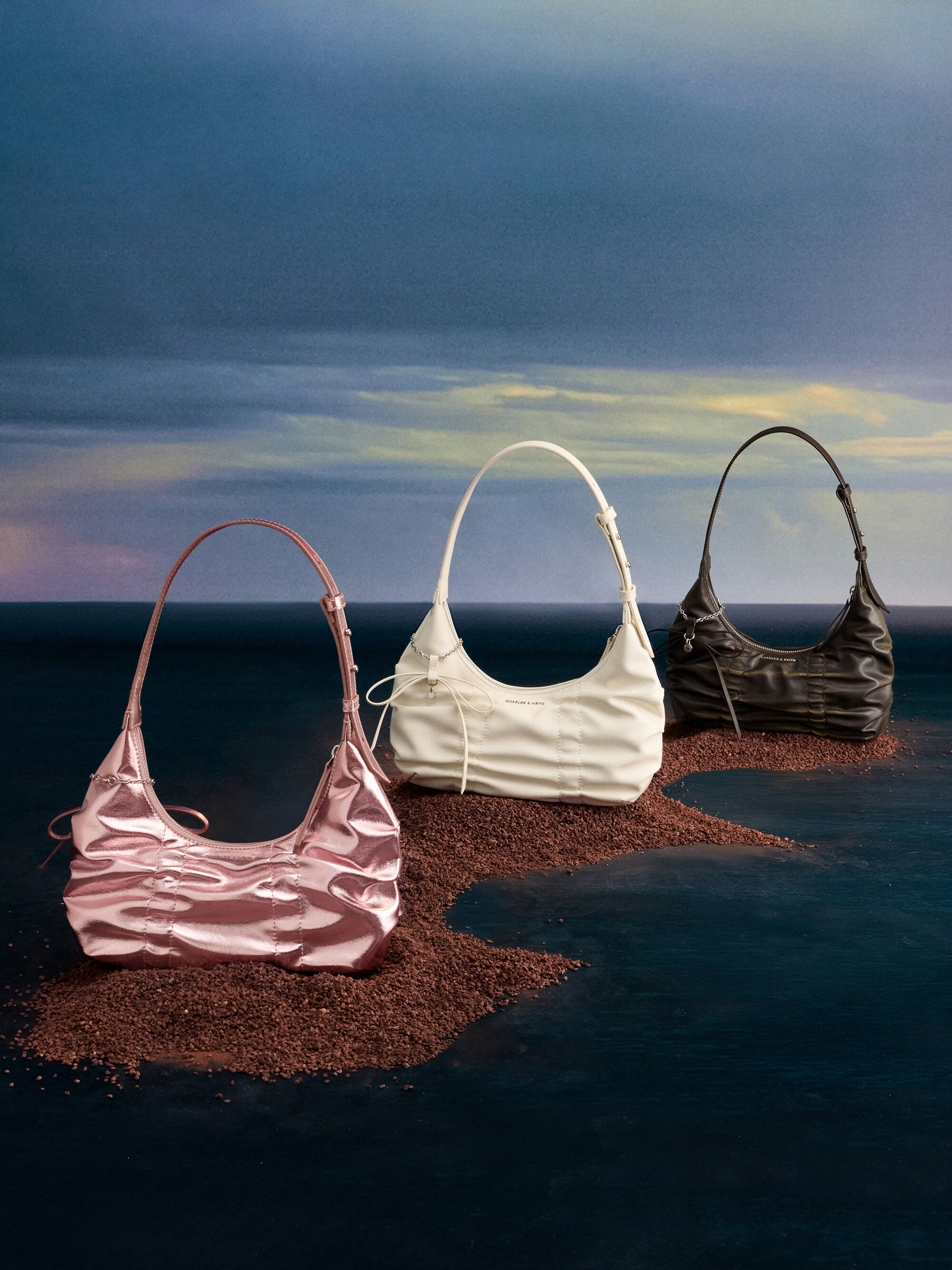 Kadee ケーディー ルーシュドホーボーバッグ - オーラピンク | CHARLES