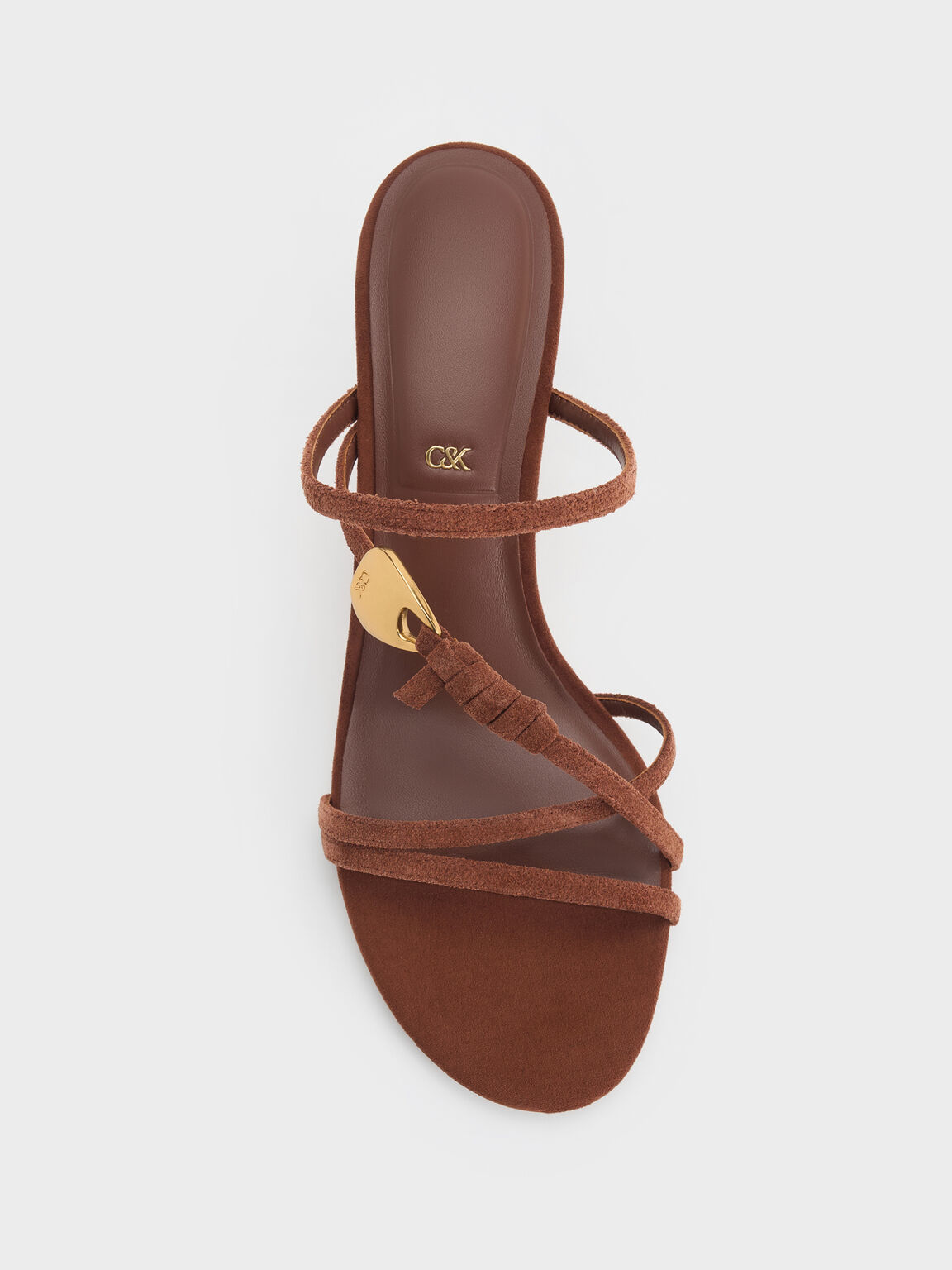 Adema アデマ ストラッピー ヒールミュール, ブラウン, hi-res