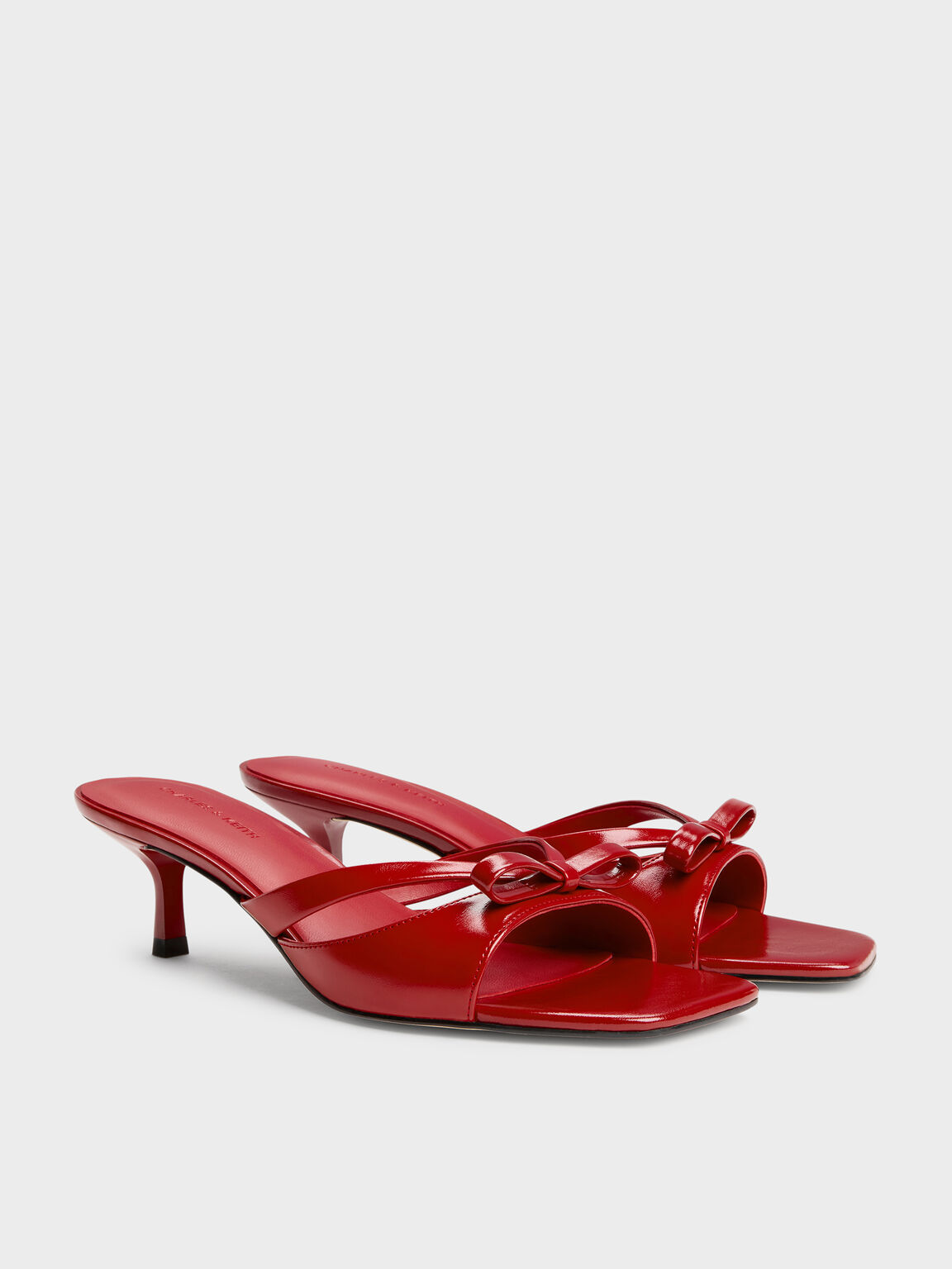 Kaleen カリーン キトゥンヒールミュール, レッド, hi-res