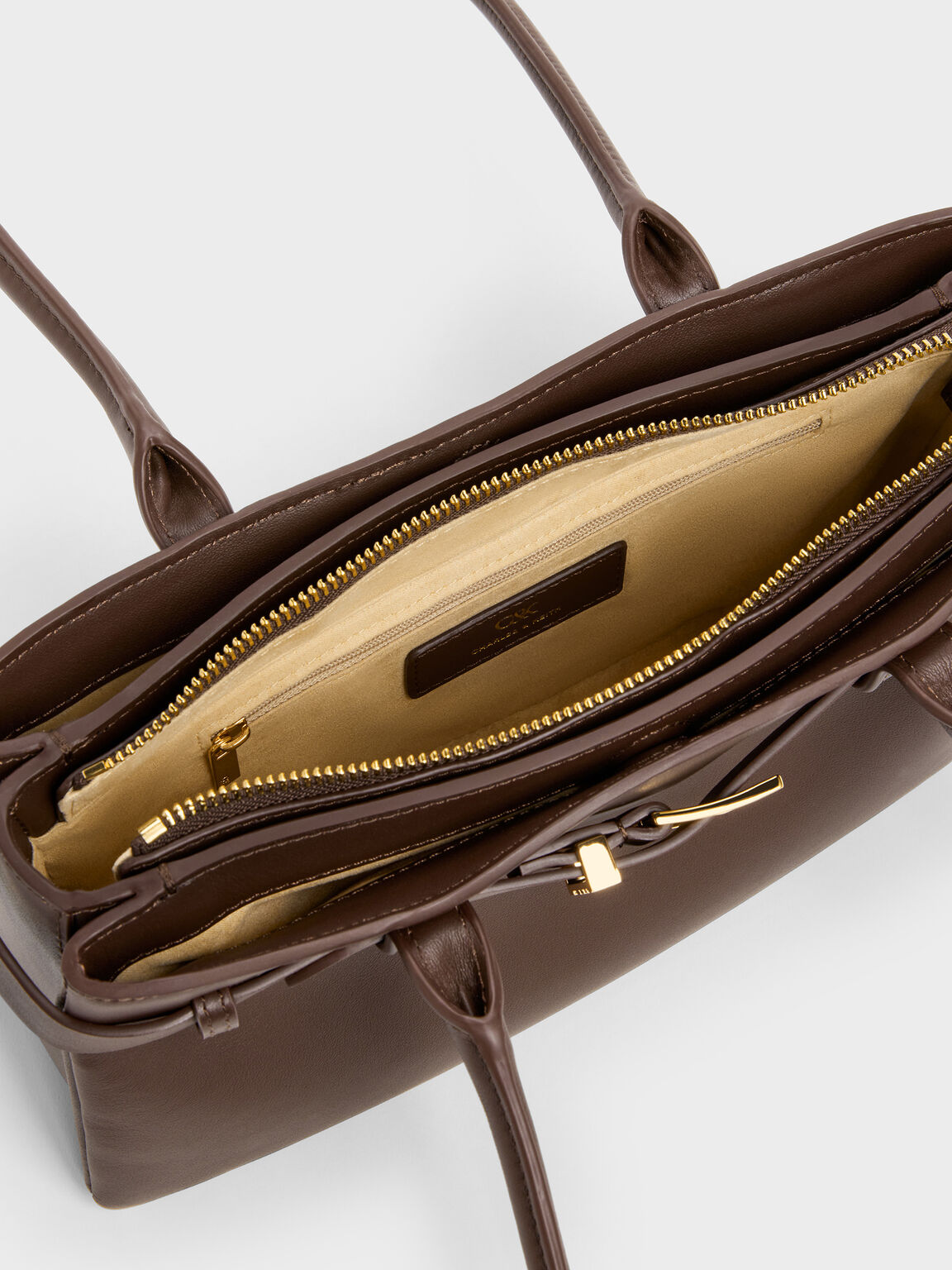 Jody ジョディー ジェニュインレザー ベルトショルダーバッグ, ダークブラウン, hi-res