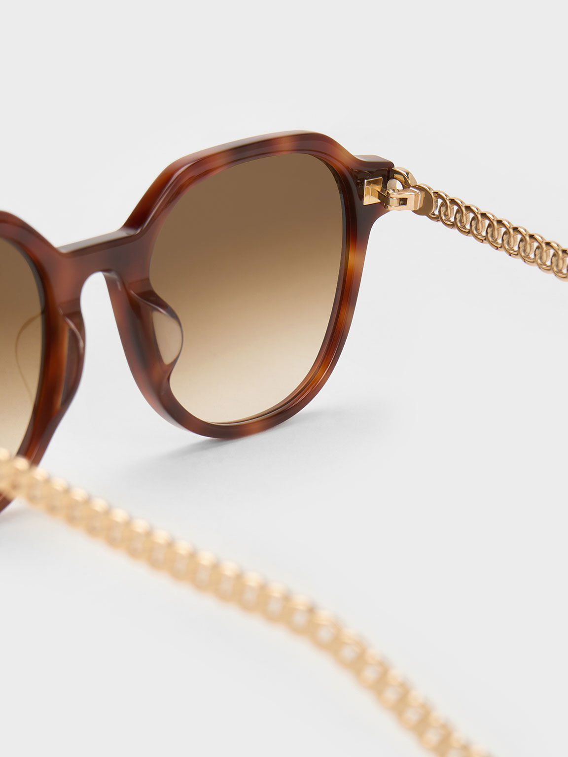 アセテート チェーンリンクサングラス, テンダーシェル, hi-res