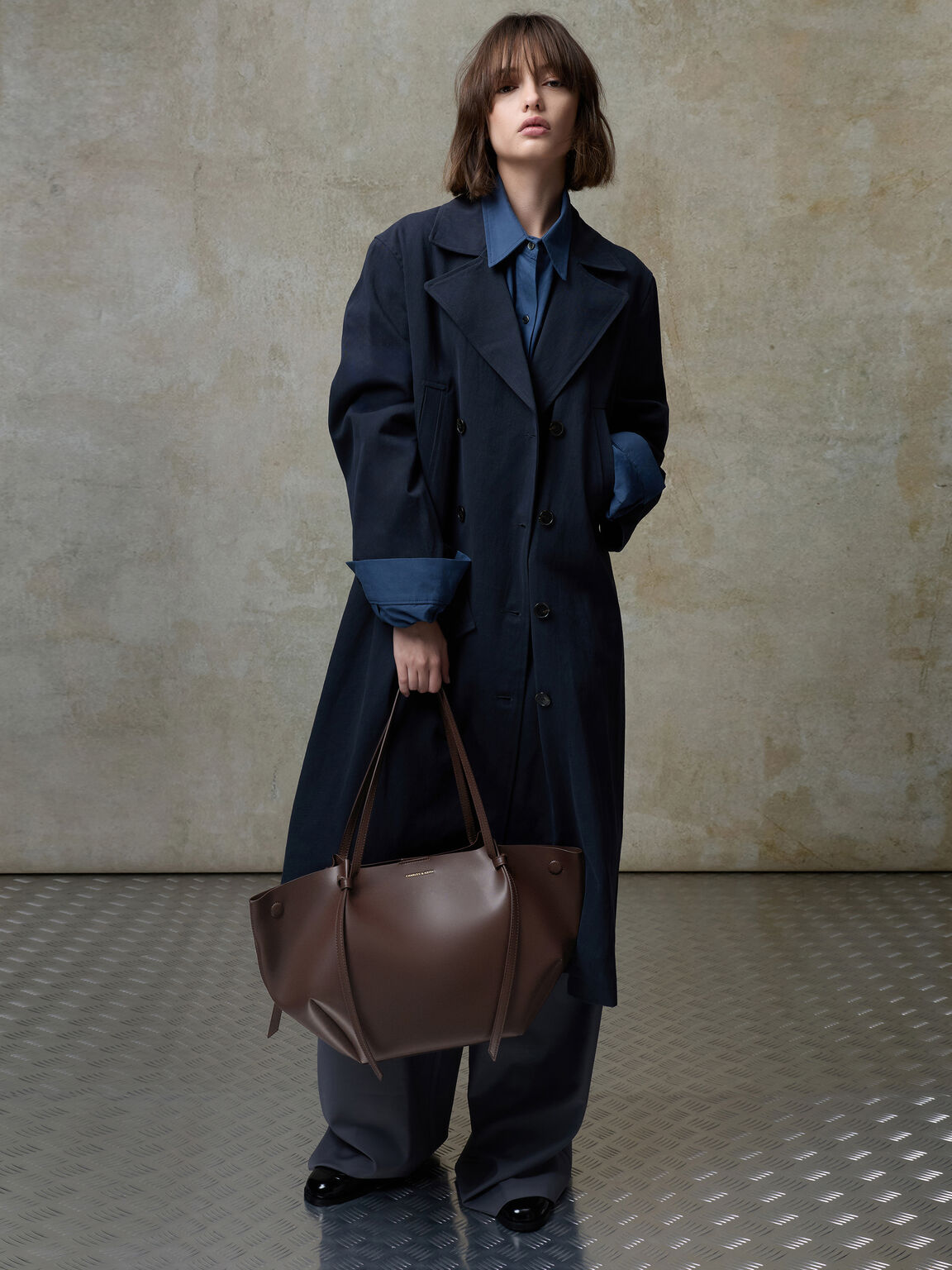 Calla カルラ ラージトートバッグ, エスプレッソブラウン, hi-res