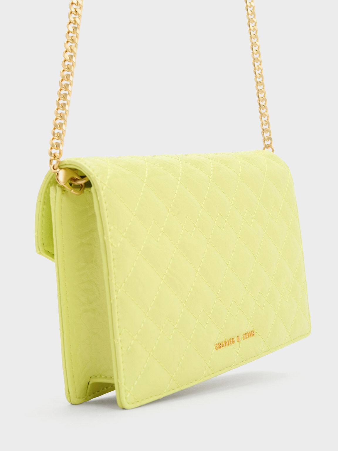 Duo ドゥオ キルトエンベロープクラッチ, バター, hi-res