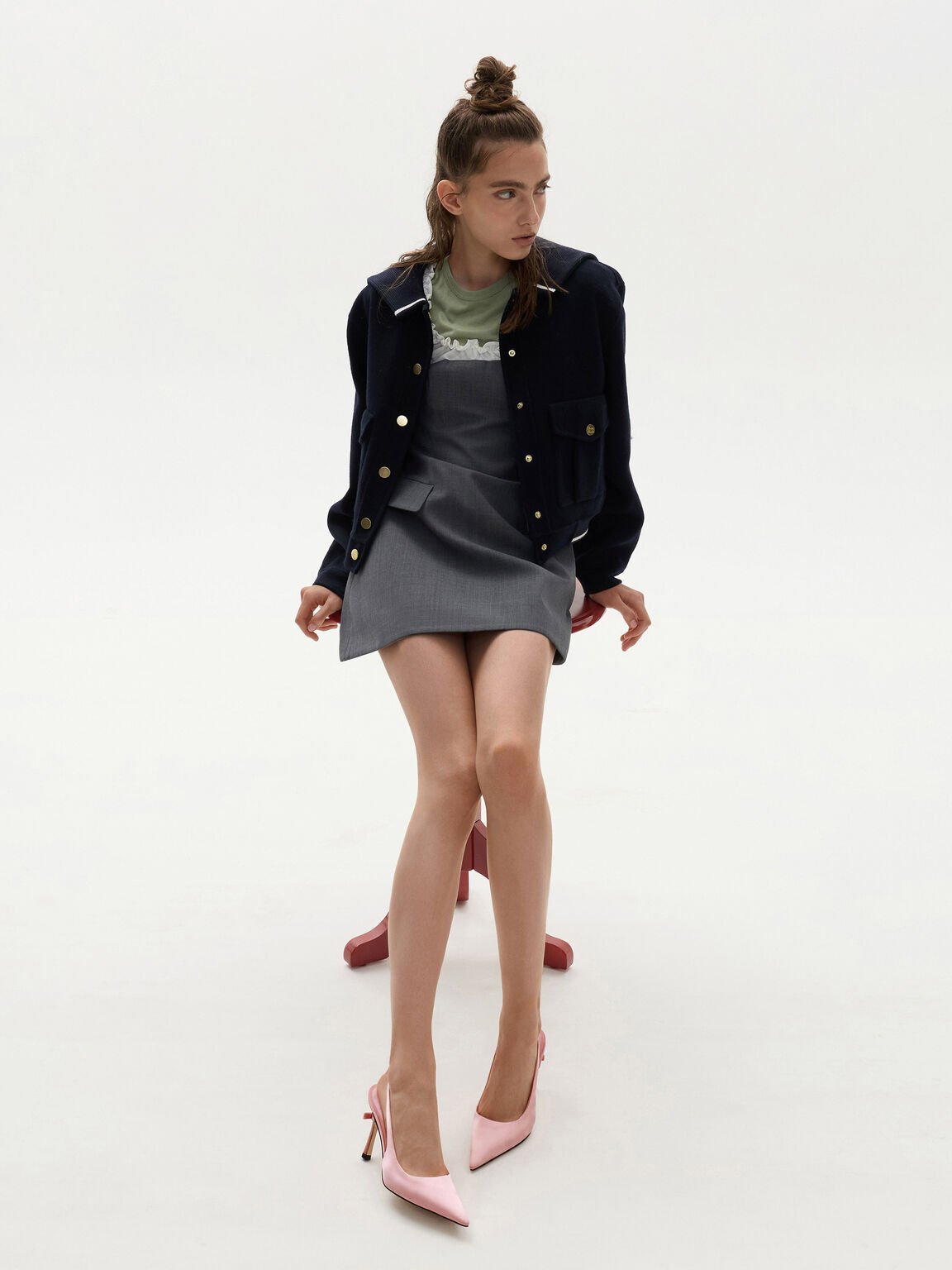 Brantley ブラントリー ボウスリングバックパンプス, ピンク, hi-res