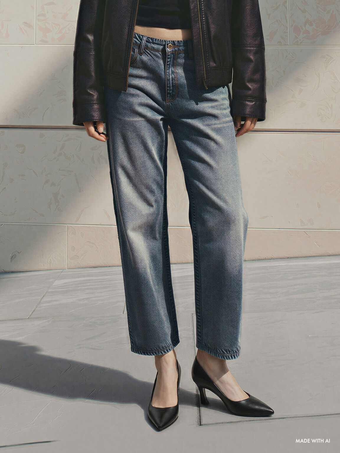 Kerra ケラ ポインテットミッドヒール, ブラック, hi-res