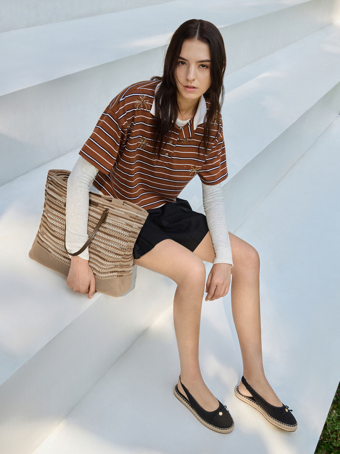 Ida アイダ トートバッグ, マルチブラウン, hi-res