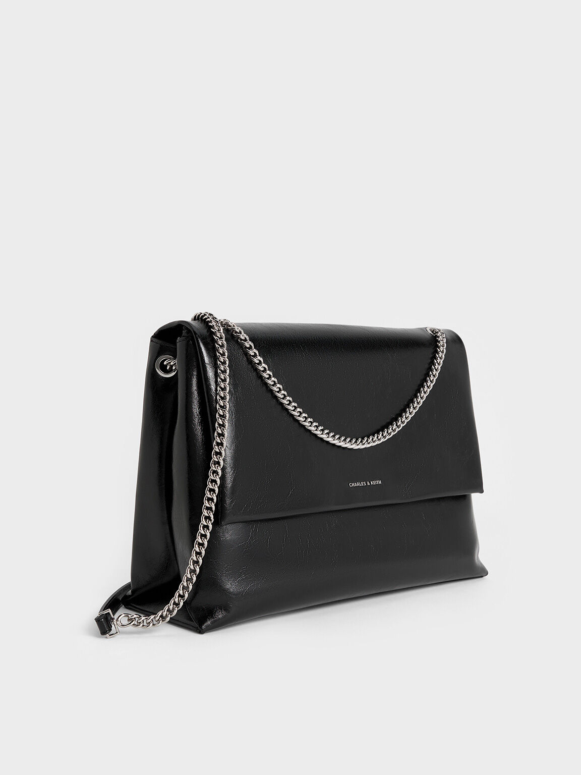 Sianna シアンナ チェーンハンドルショルダーバッグ - ブラック