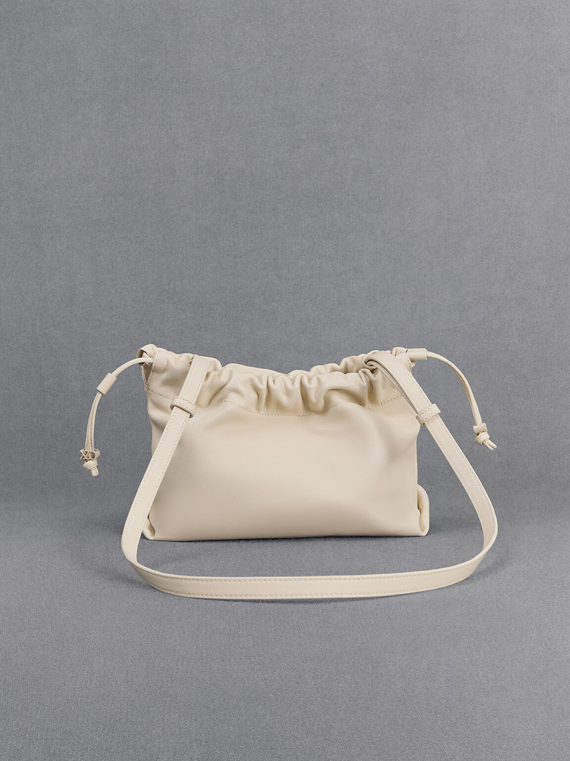 Glimpse グリンプス レザートップハンドルバッグ, チョーク, hi-res