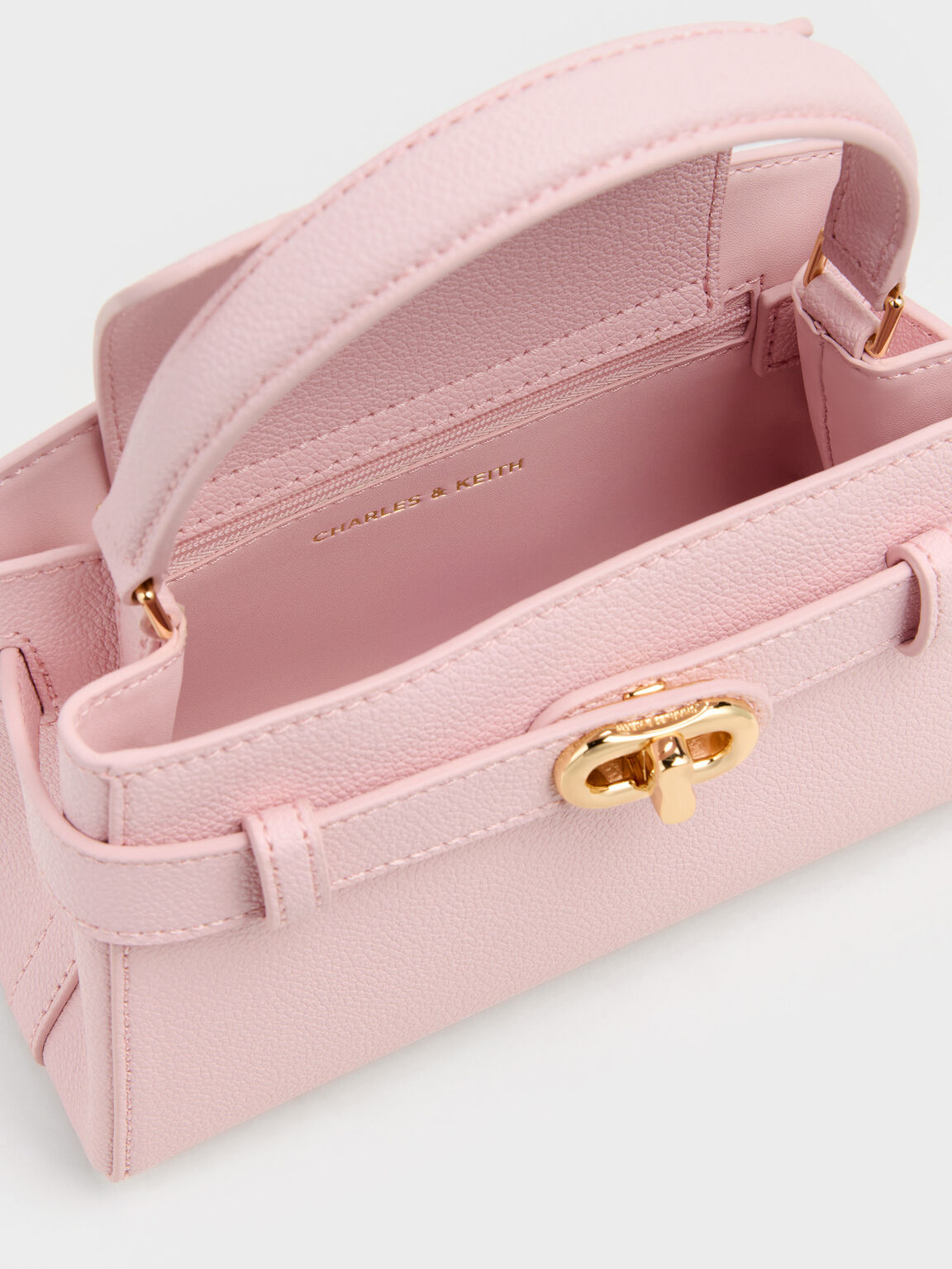 Aubrielle オブリエル トップハンドルバッグ, コットンキャンディーピンク, hi-res