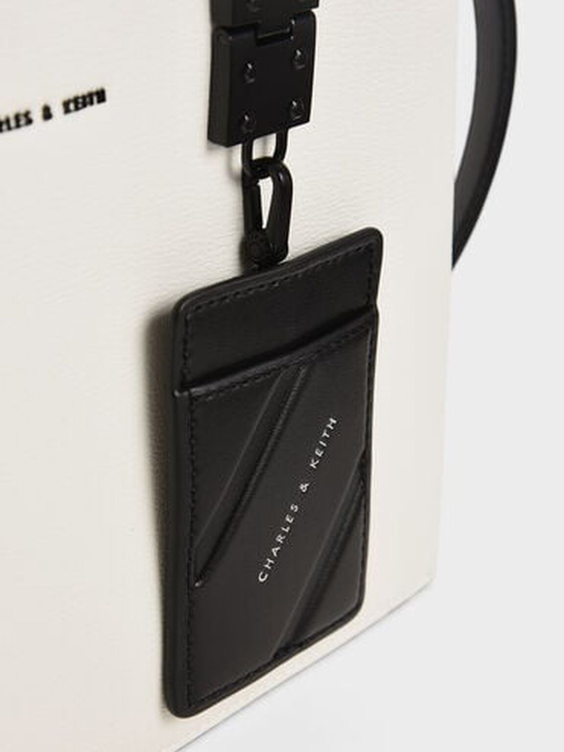 ダブルトップハンドル ストラクチャードバッグ, ホワイト, hi-res