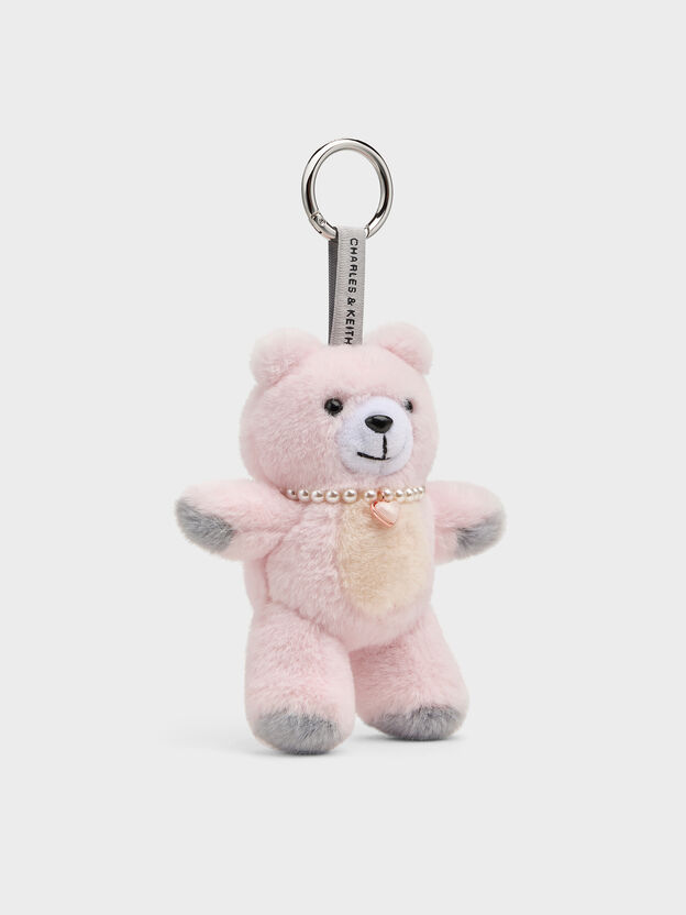 Dodie ドディー ハートネックレスピンクベアバッグチャーム, マルチ, hi-res