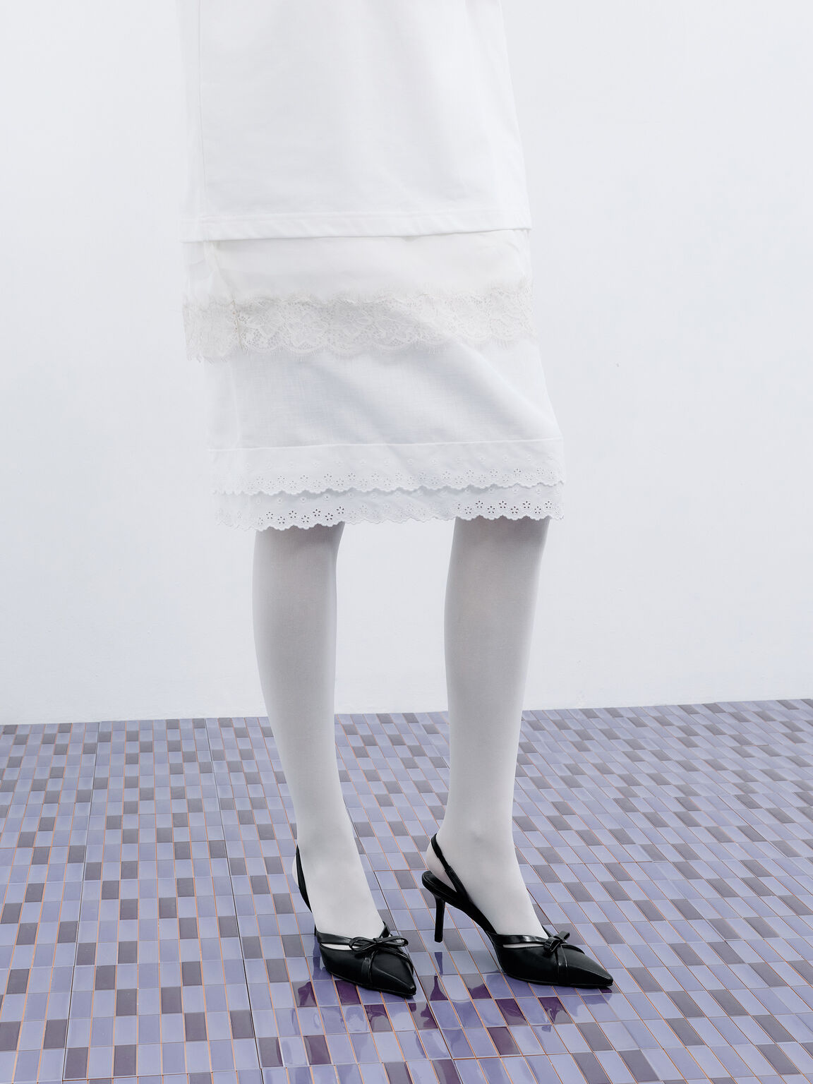 Kaleen カリーン スリングバックスティレット, ブラック, hi-res