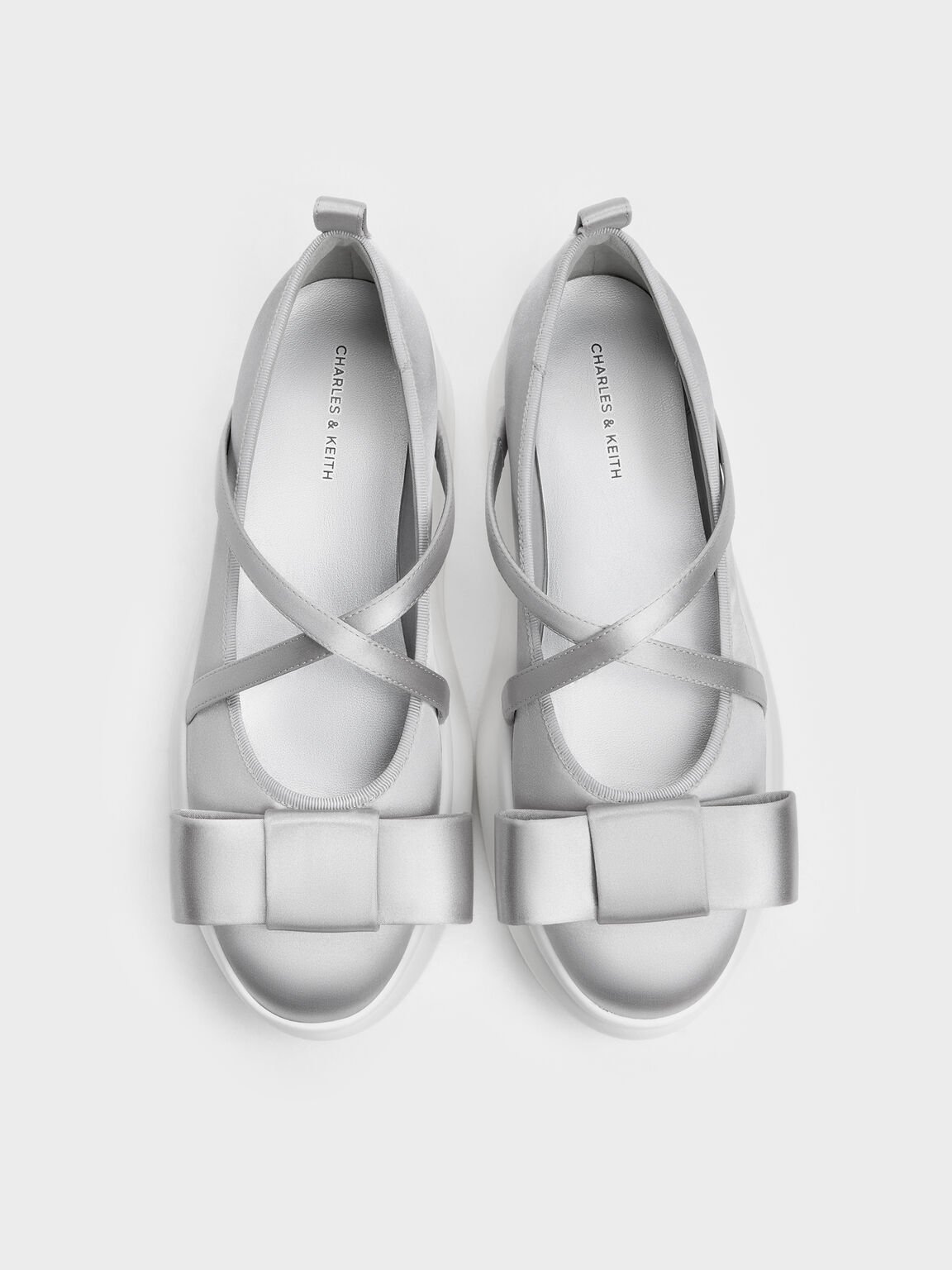 Brantley ブラントリー ポリエステル プラットフォームメリージェーン, グレー, hi-res