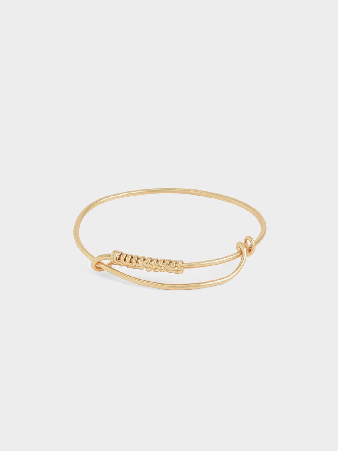 ツイストバングル ブレスレット, ブラッシュゴールド, hi-res