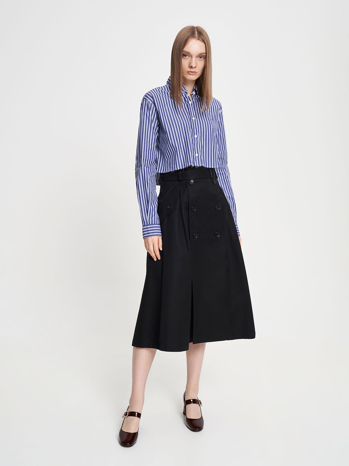 シリンダーブロックヒール メリージェーン, マルーン, hi-res