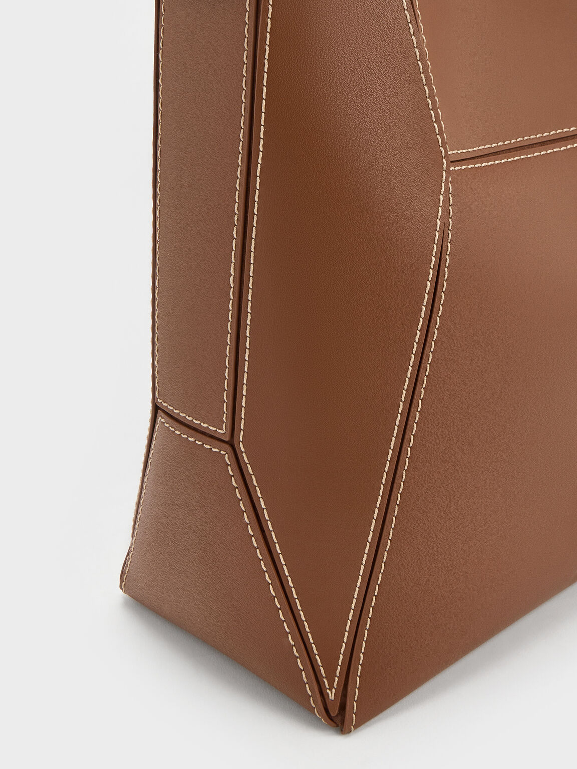 Nasrin ナスリン ジオメトリックトートバッグ, チョコレート, hi-res