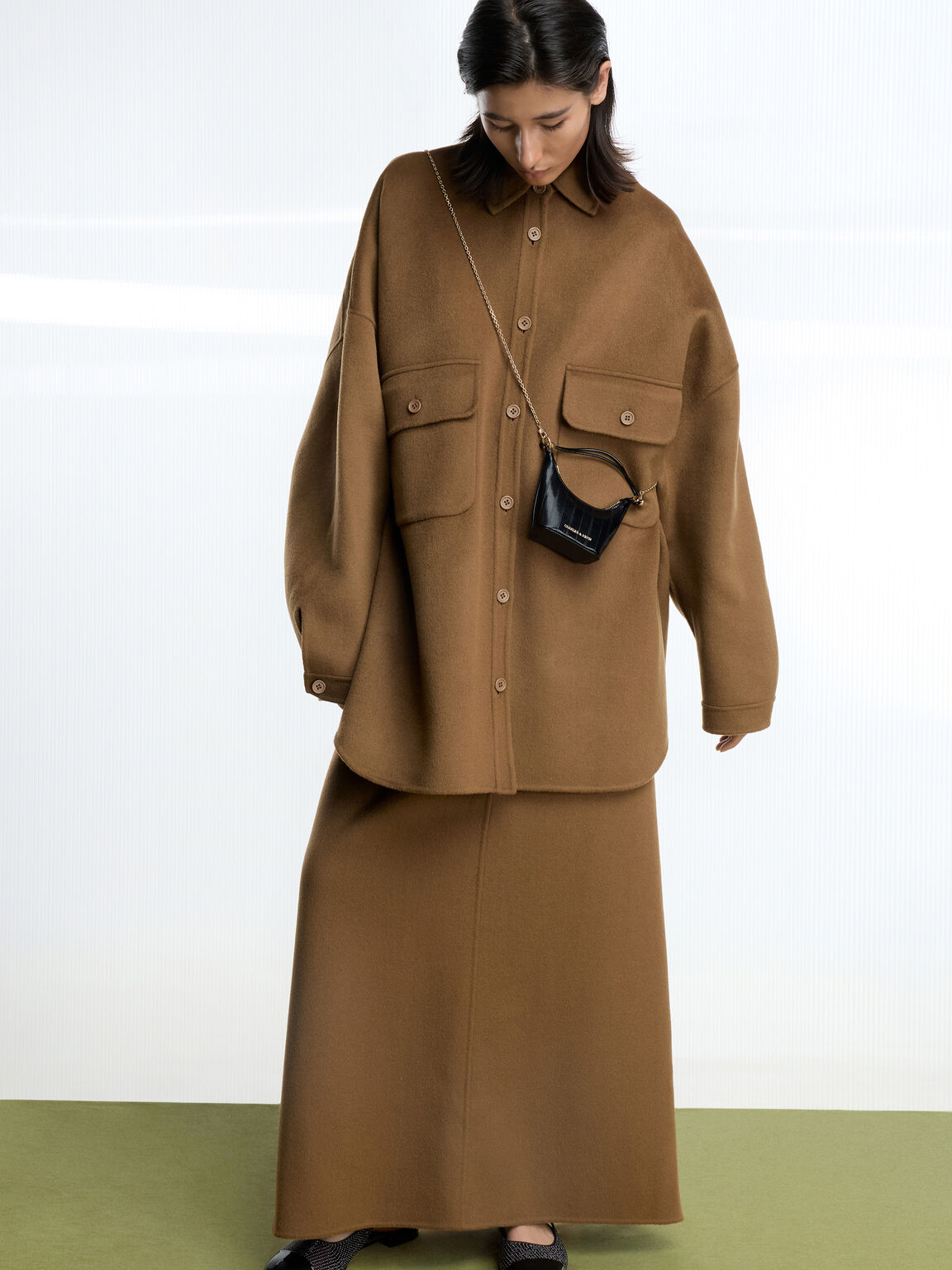 Augustine オーガスチン パネルマイクロバッグ, ブラック, hi-res