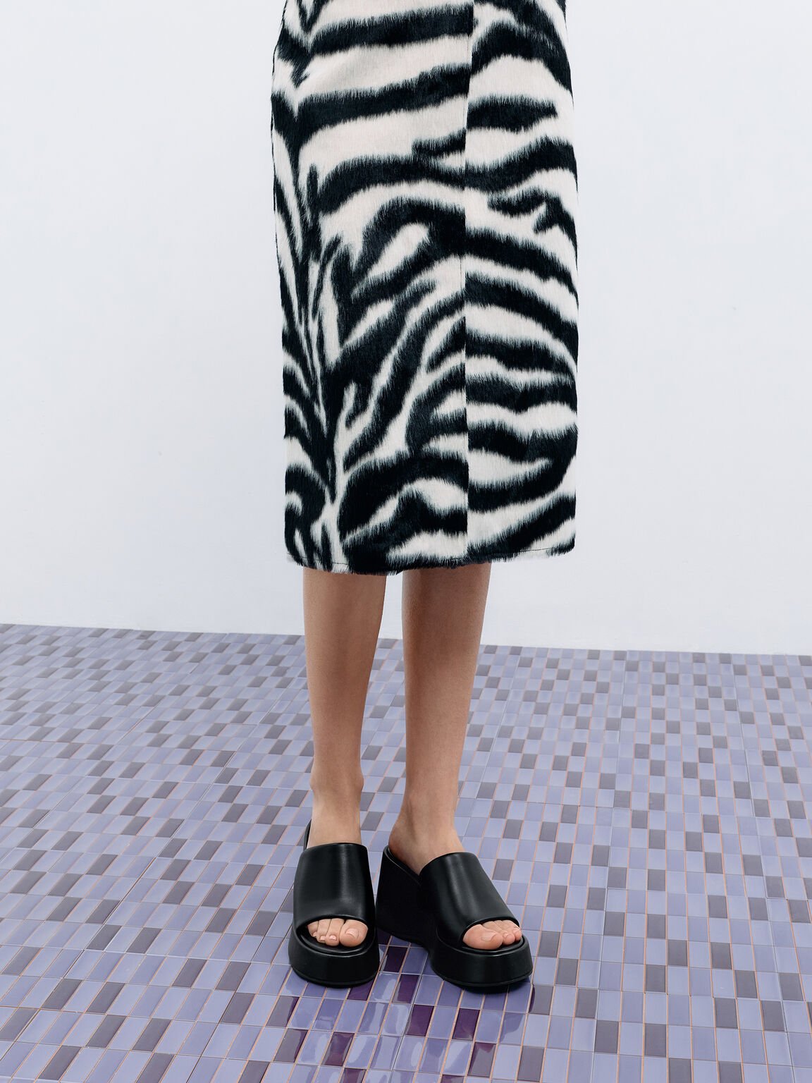 ワイドストラップ プラットフォーム ユウエッジ, ブラック, hi-res