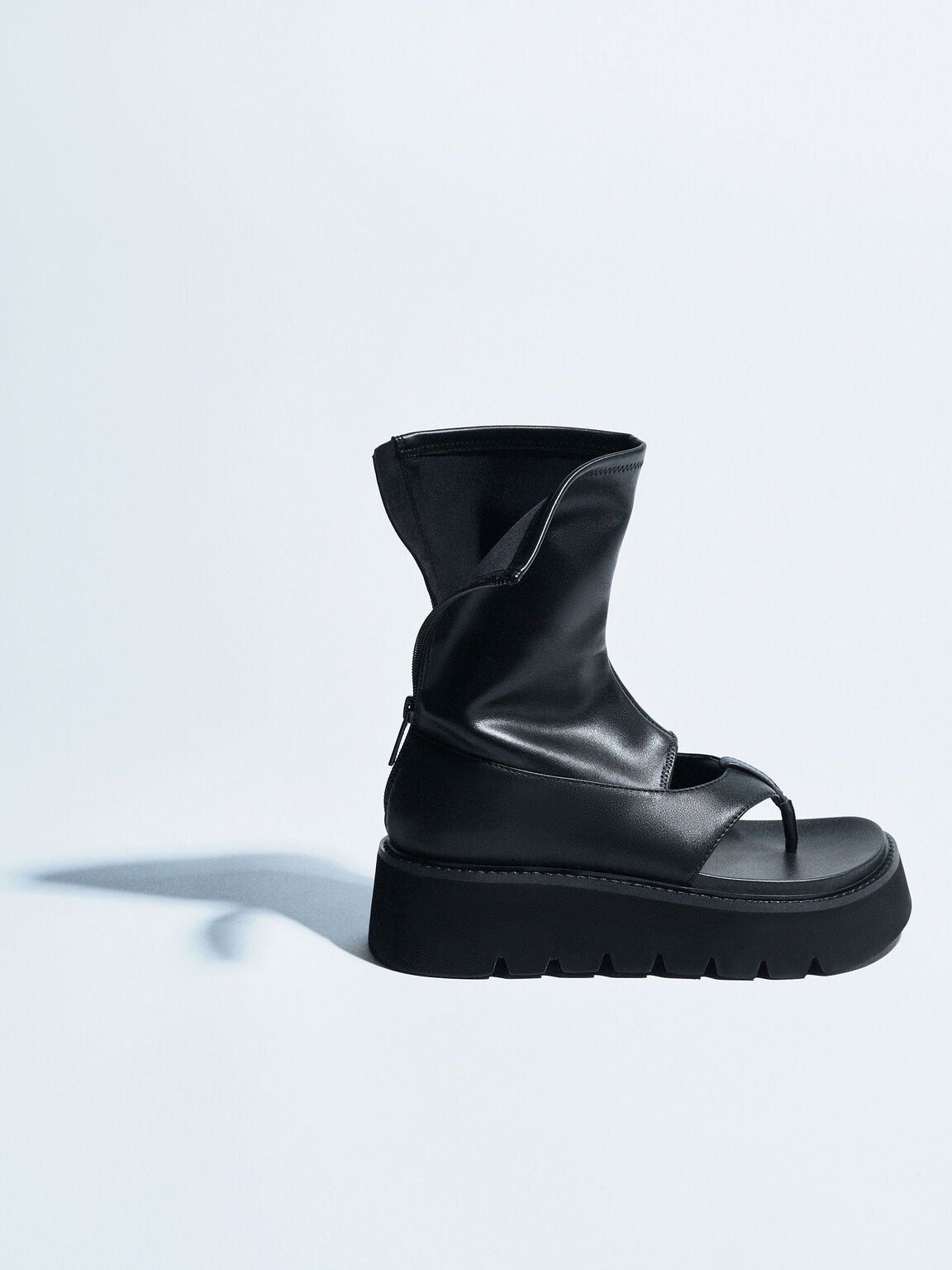 Laine レイン プラットフォーム ブーツサンダル, ブラック, hi-res