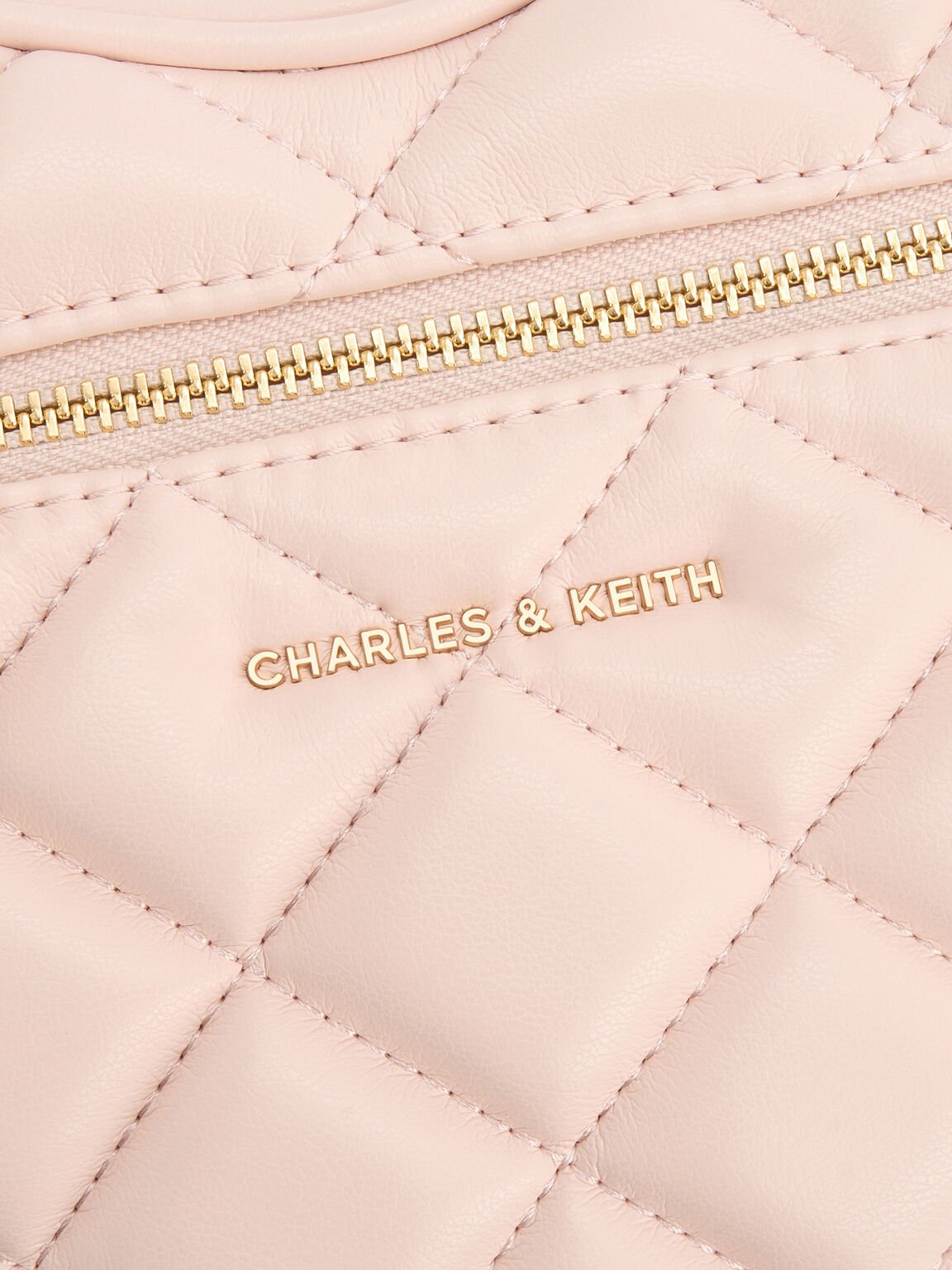 Paffuto パフート キルトハートクロスボディバッグ, ソフトピンク, hi-res