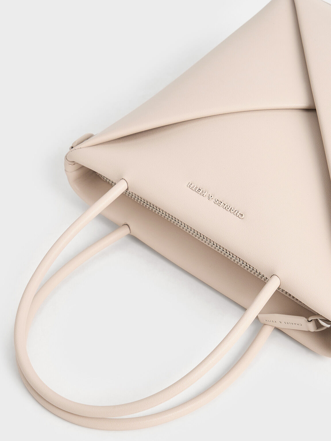 Midori ミドリ ジオメトリックトートバッグ, オーツ, hi-res