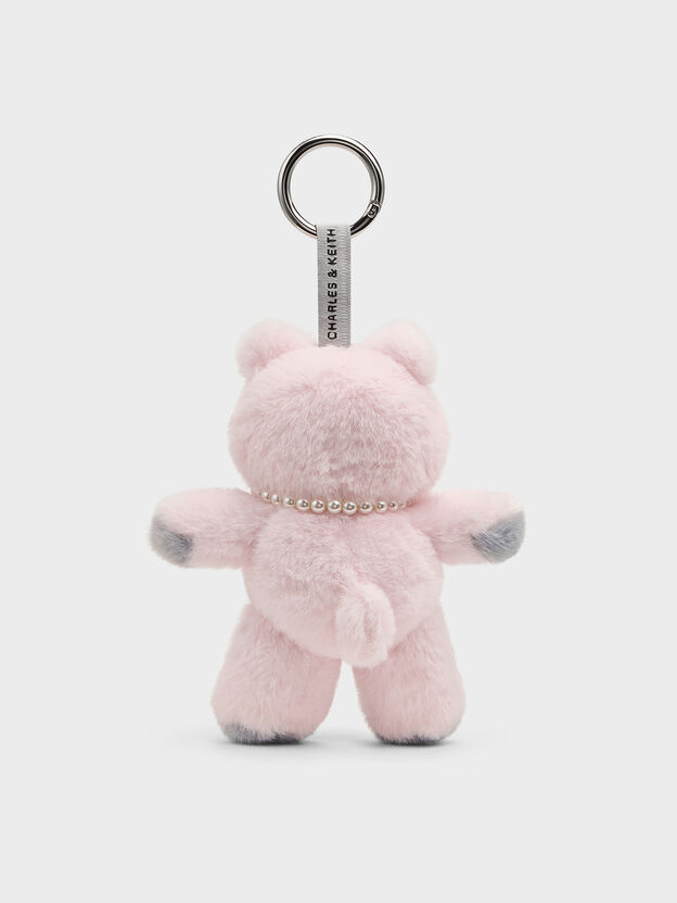 Dodie ドディー ハートネックレスピンクベアバッグチャーム, マルチ, hi-res