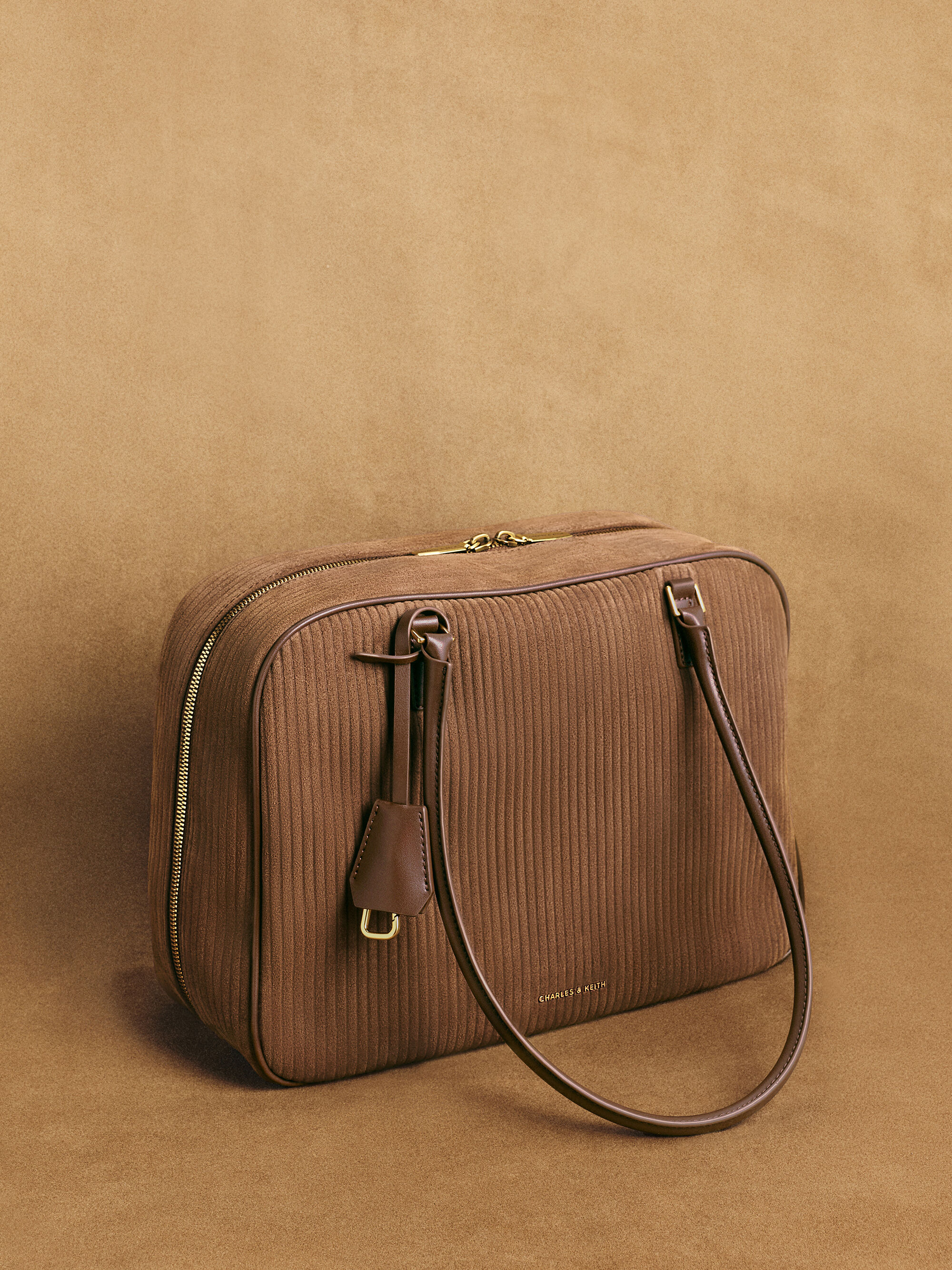 Sianna ラージシアンナ ボウリングバッグ - モカブラウン | CHARLES