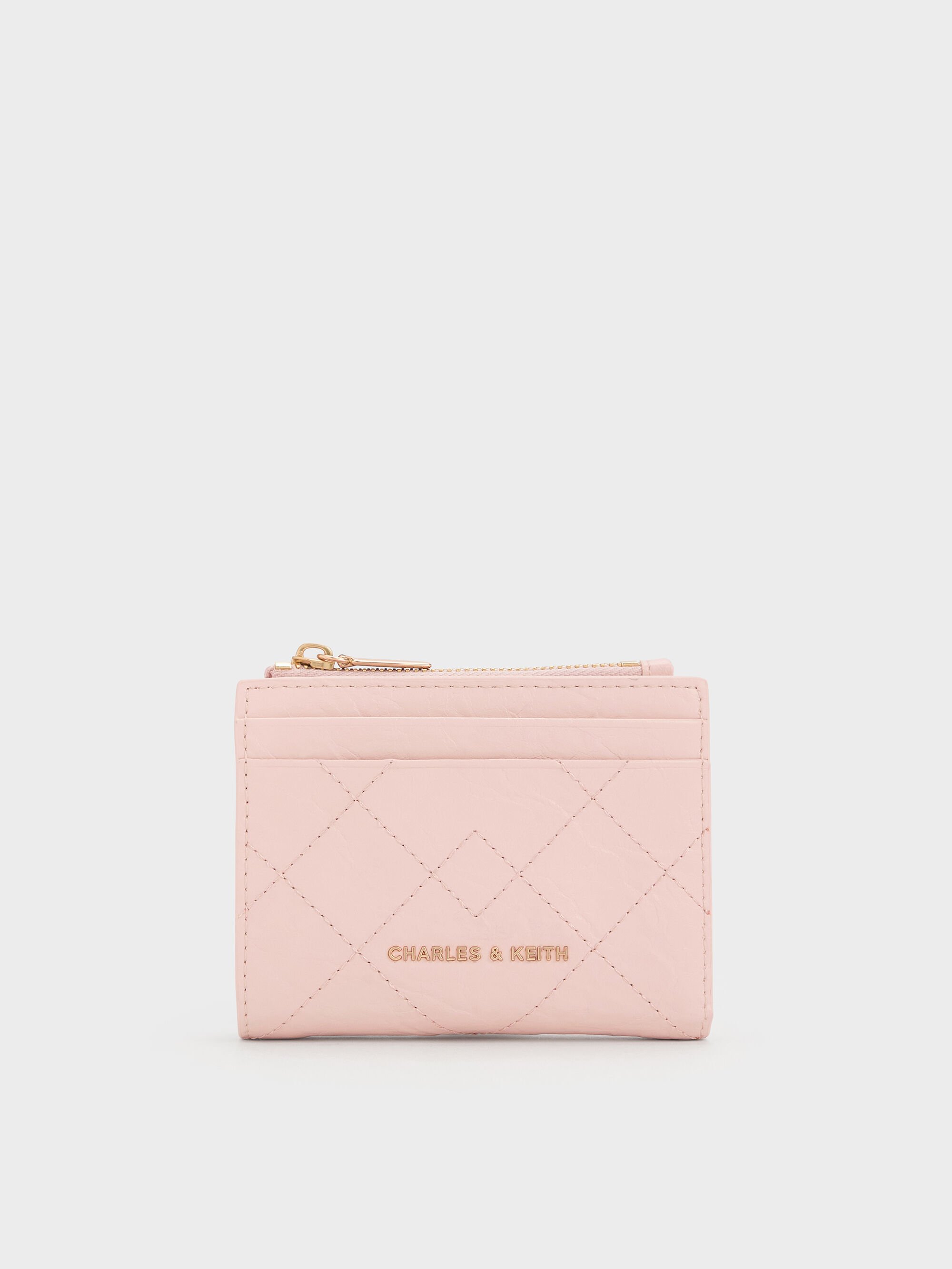 Duo ドゥオ キルトスモールウォレット - Soft Pink | CHARLES & KEITH