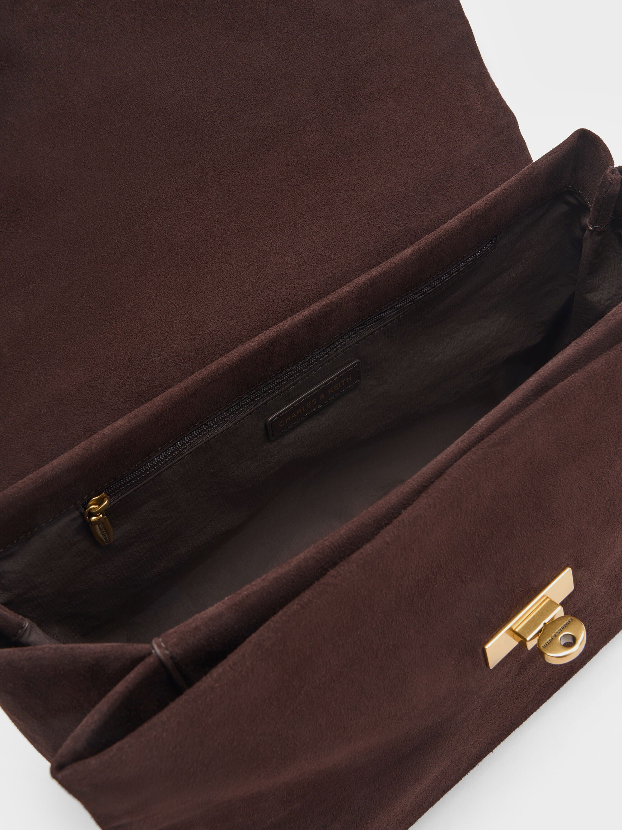 Kerry ケリー トップハンドルサッチェルバッグ - エスプレッソブラウン