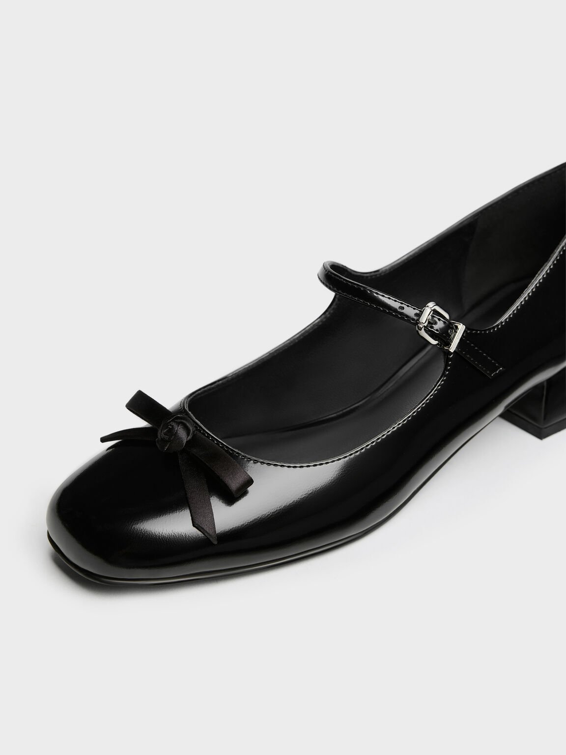 Kelis ケリス  ローズボウメリージェーンパンプス, ブラックボックス, hi-res