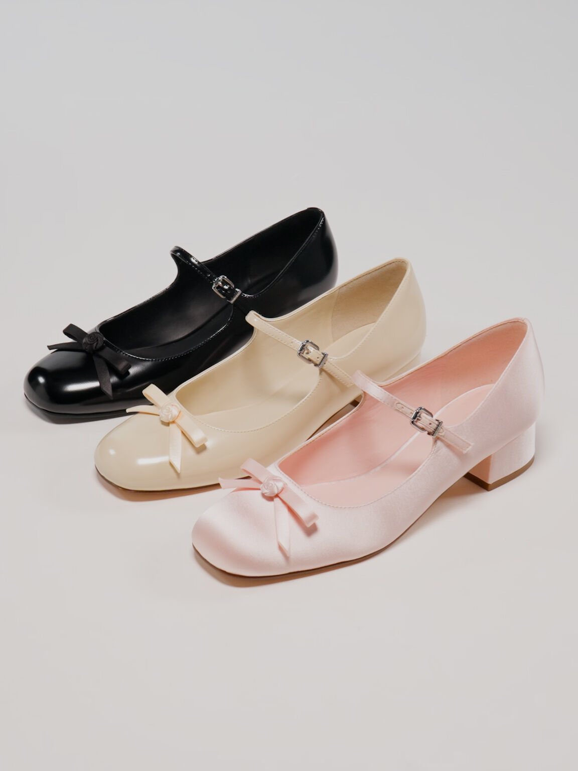 Kelis ケリス  ローズボウメリージェーンパンプス, ライトピンク, hi-res